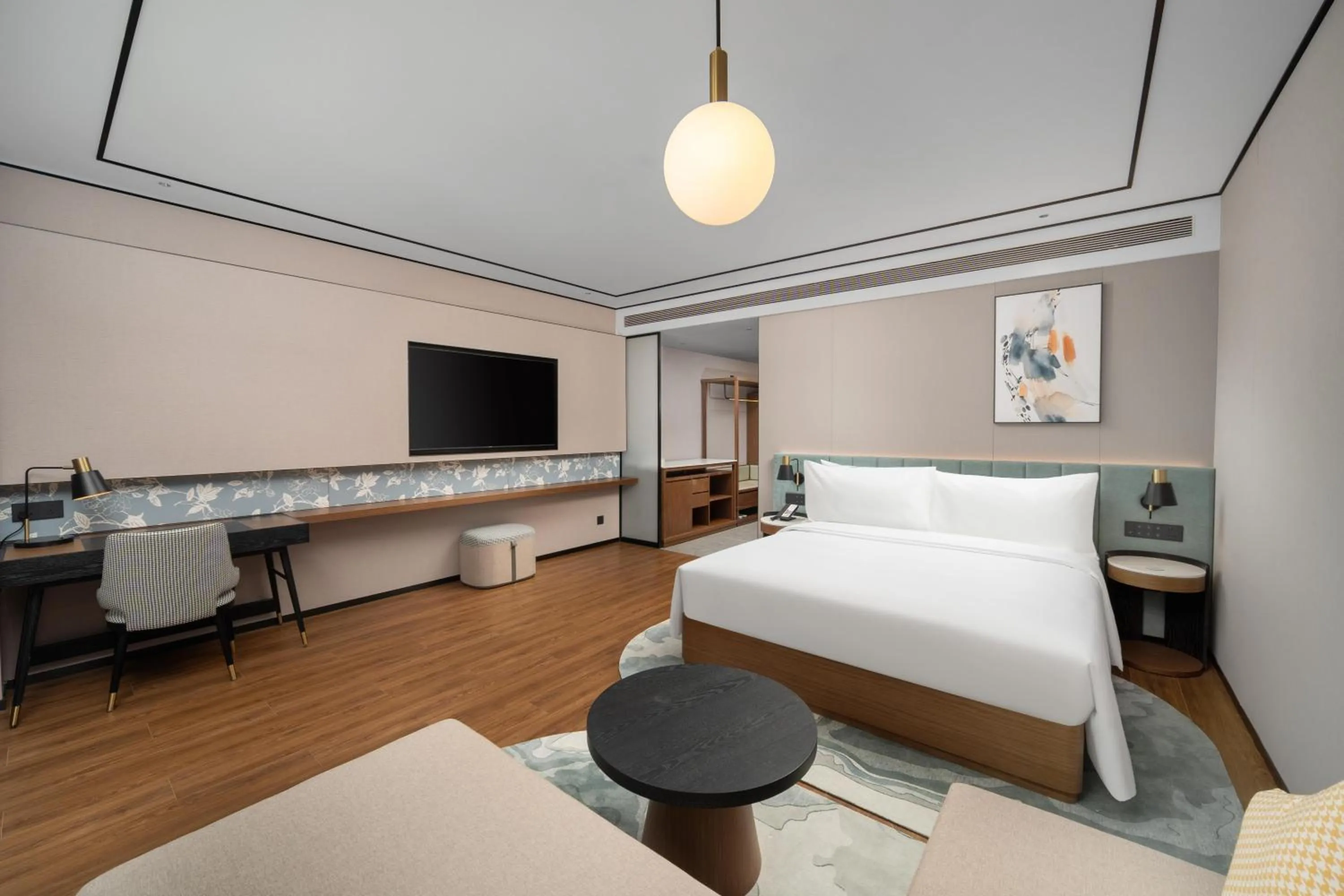 Bed in Hilton Garden Inn Shanghai Changxing Island