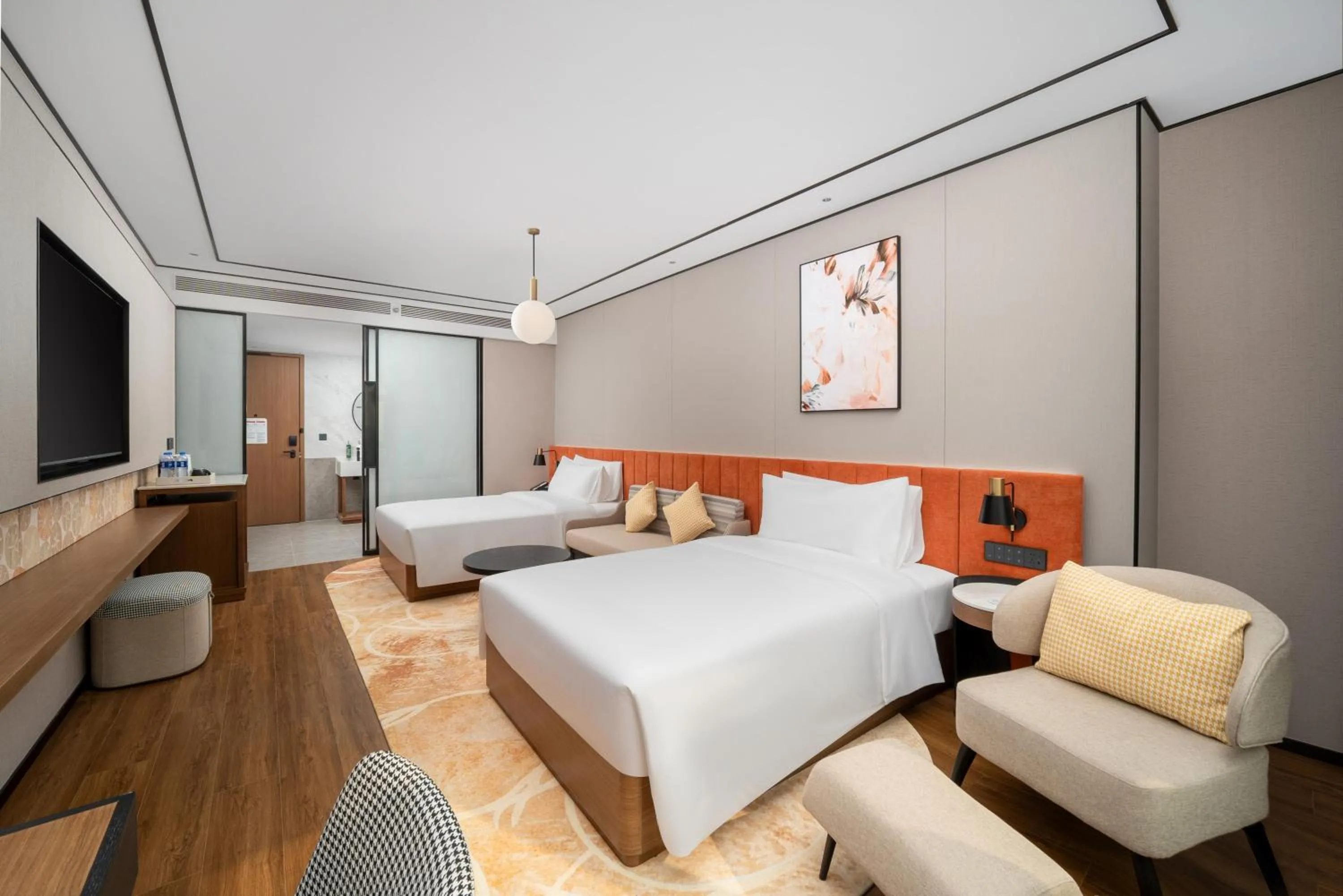 Bed in Hilton Garden Inn Shanghai Changxing Island