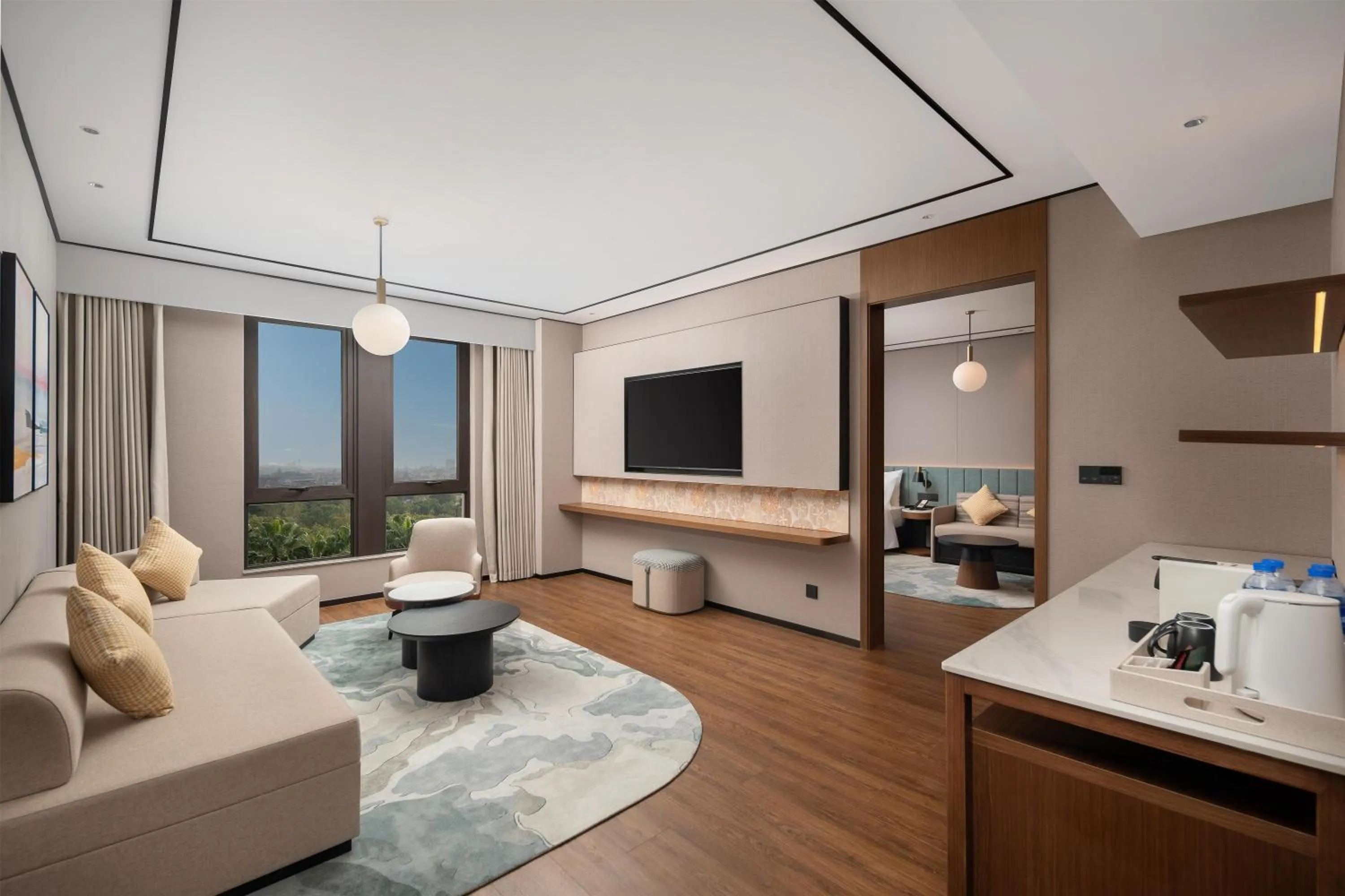 Living room in Hilton Garden Inn Shanghai Changxing Island