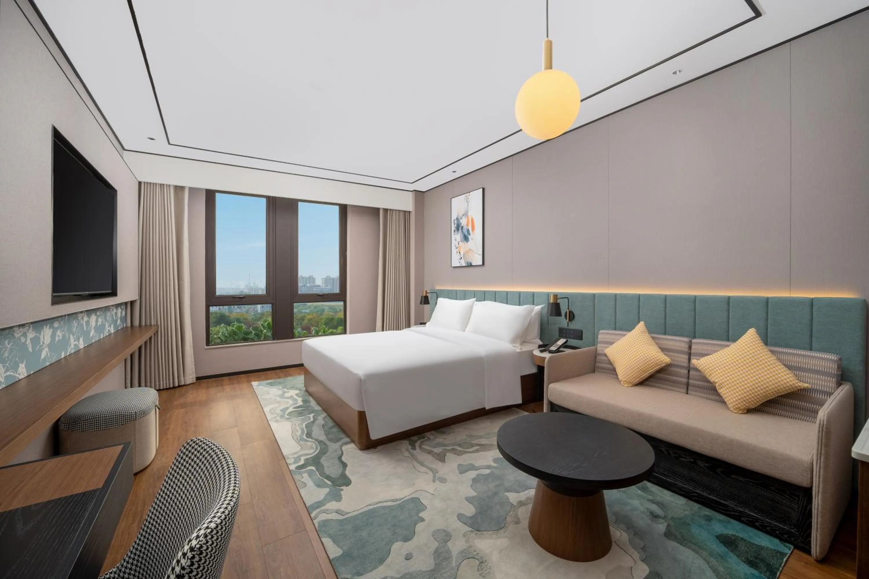 Bed in Hilton Garden Inn Shanghai Changxing Island