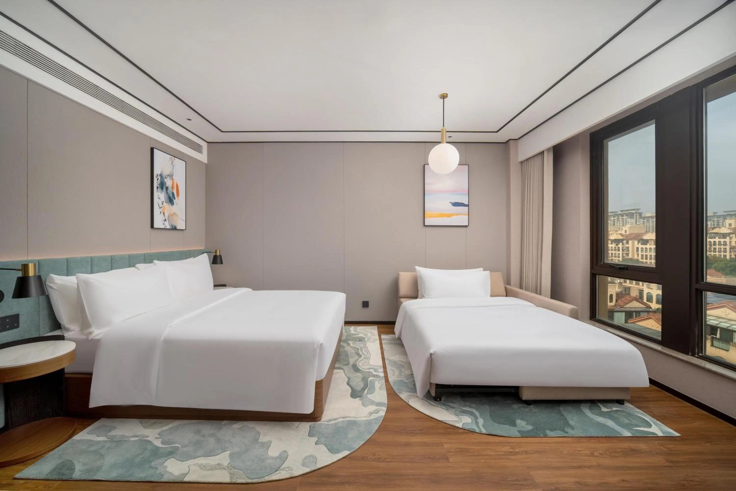 Bed in Hilton Garden Inn Shanghai Changxing Island