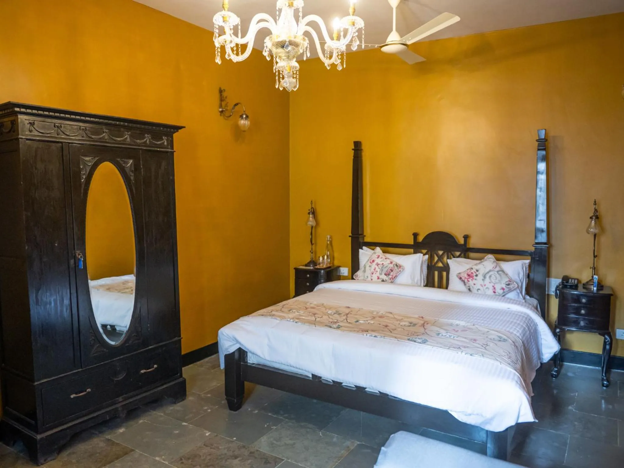 Bed in Fort Tiracol Goa