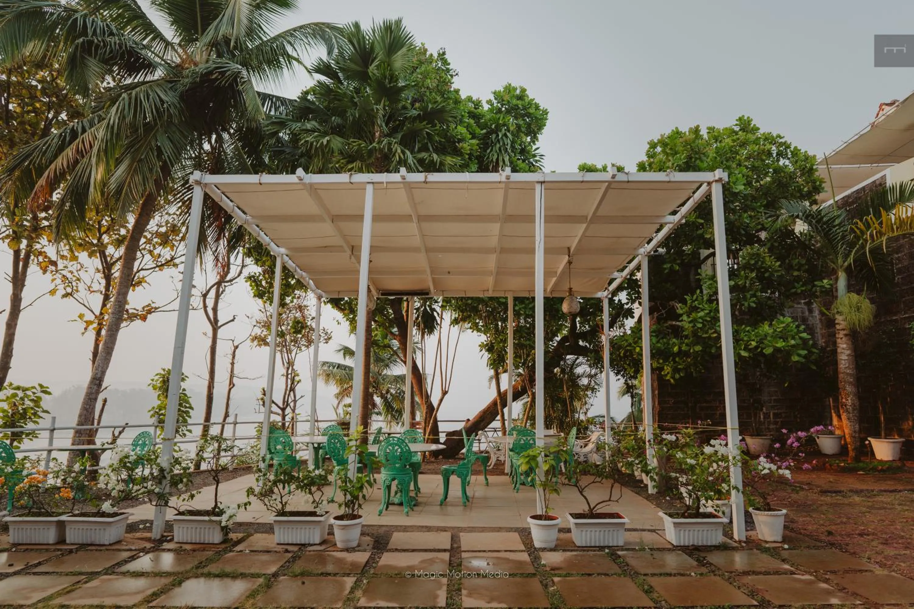 Seating area in Fort Tiracol Goa