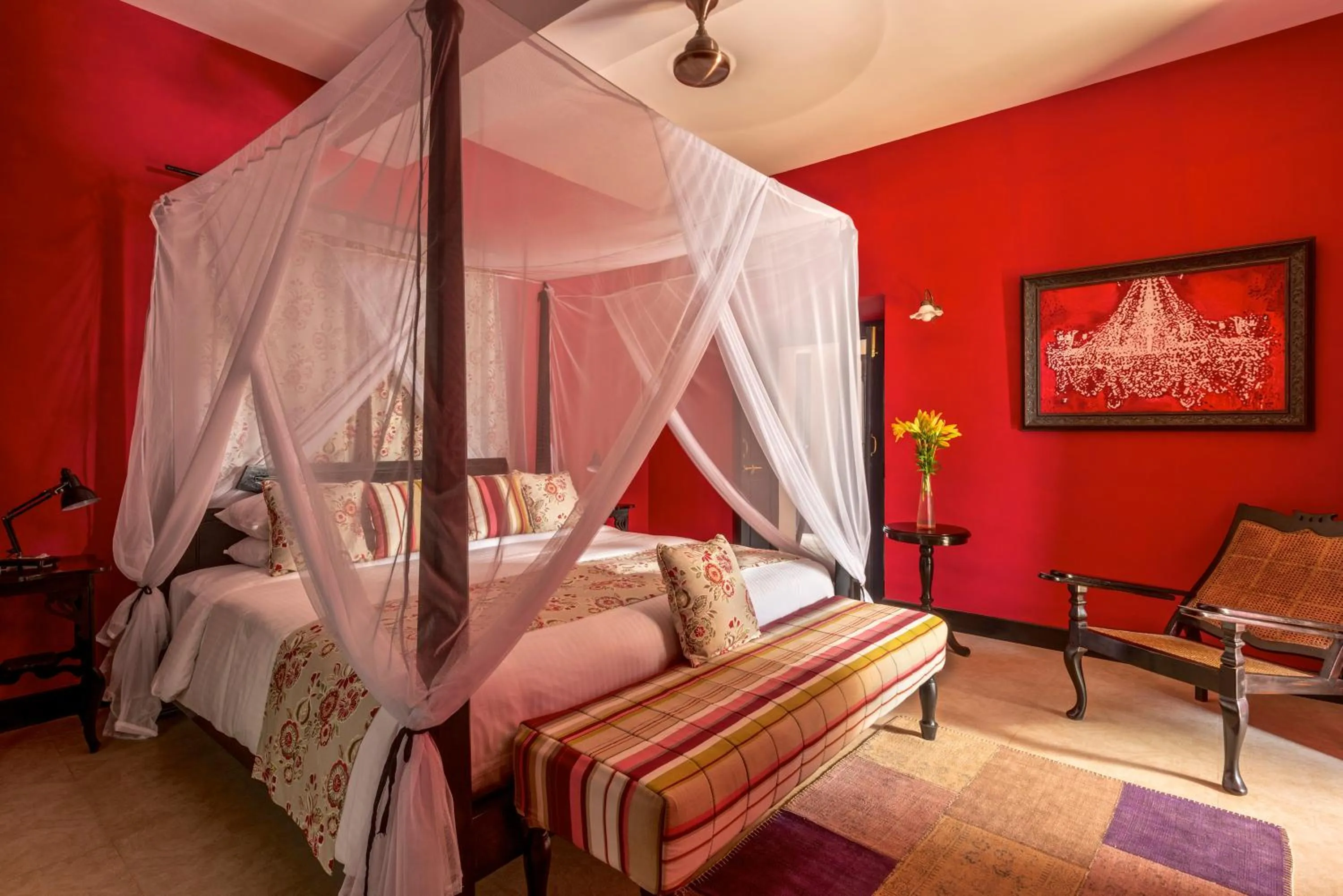 Bed in Fort Tiracol Goa