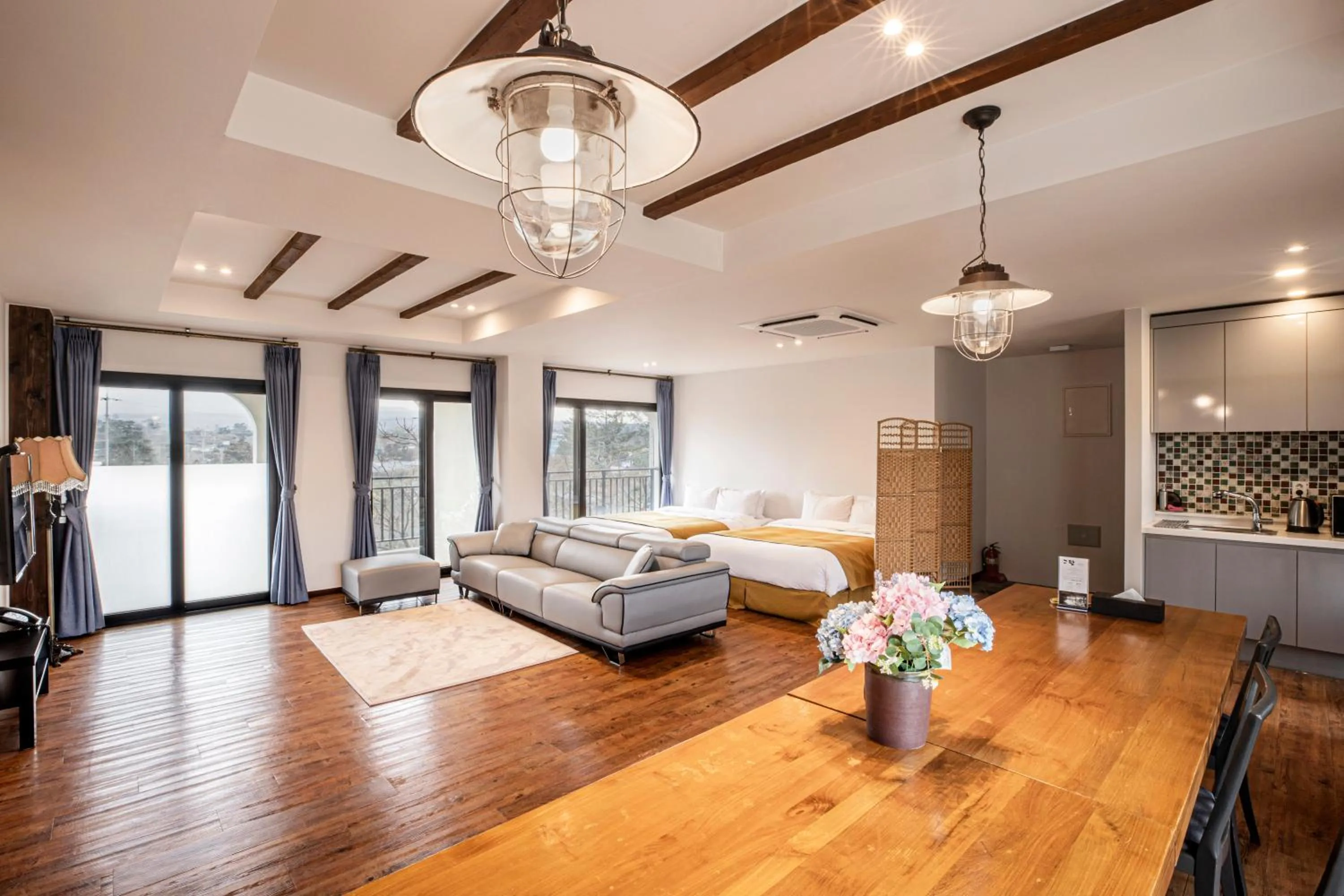 Living room, Bed in Olle Resort