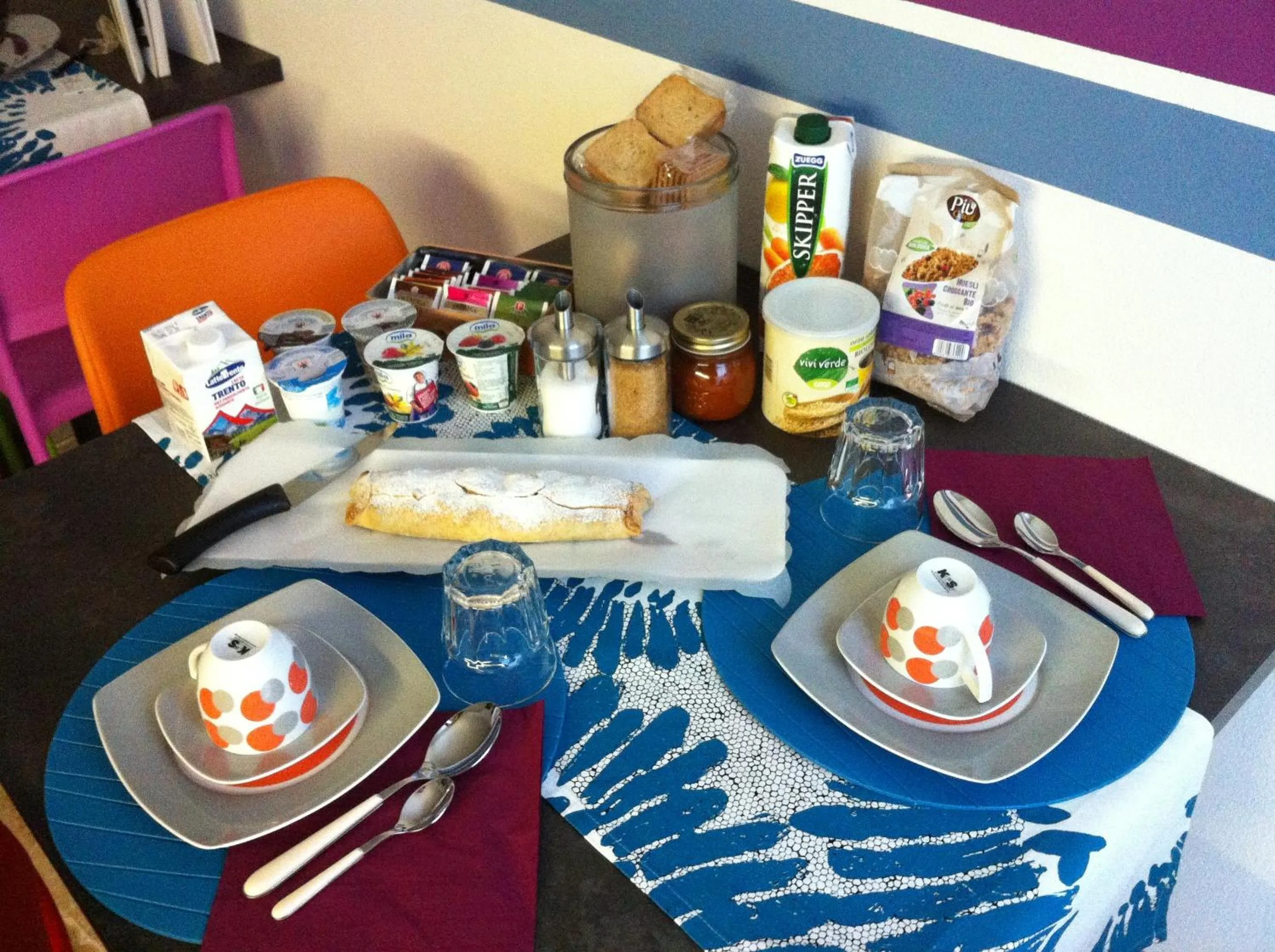 Italian breakfast in Nenez B&B