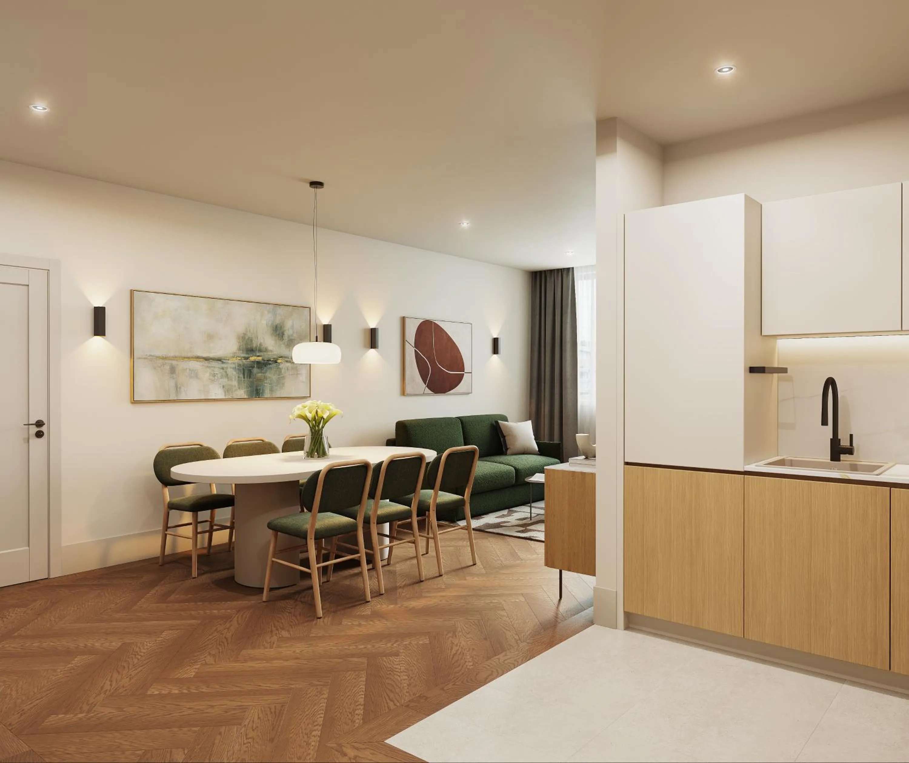 Dining area in master Wola Warsaw