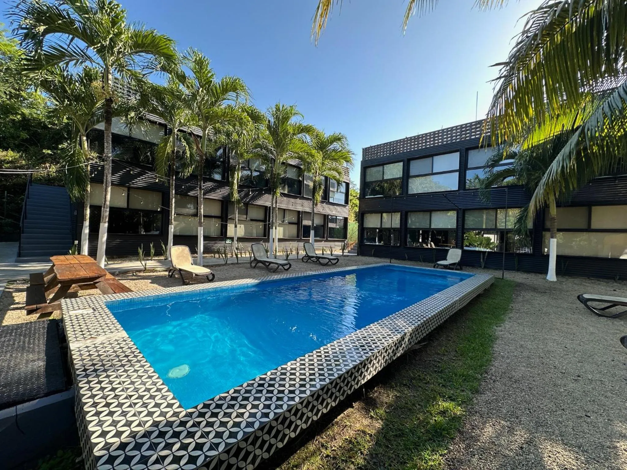 Swimming pool in Bacalar 102 Hotel