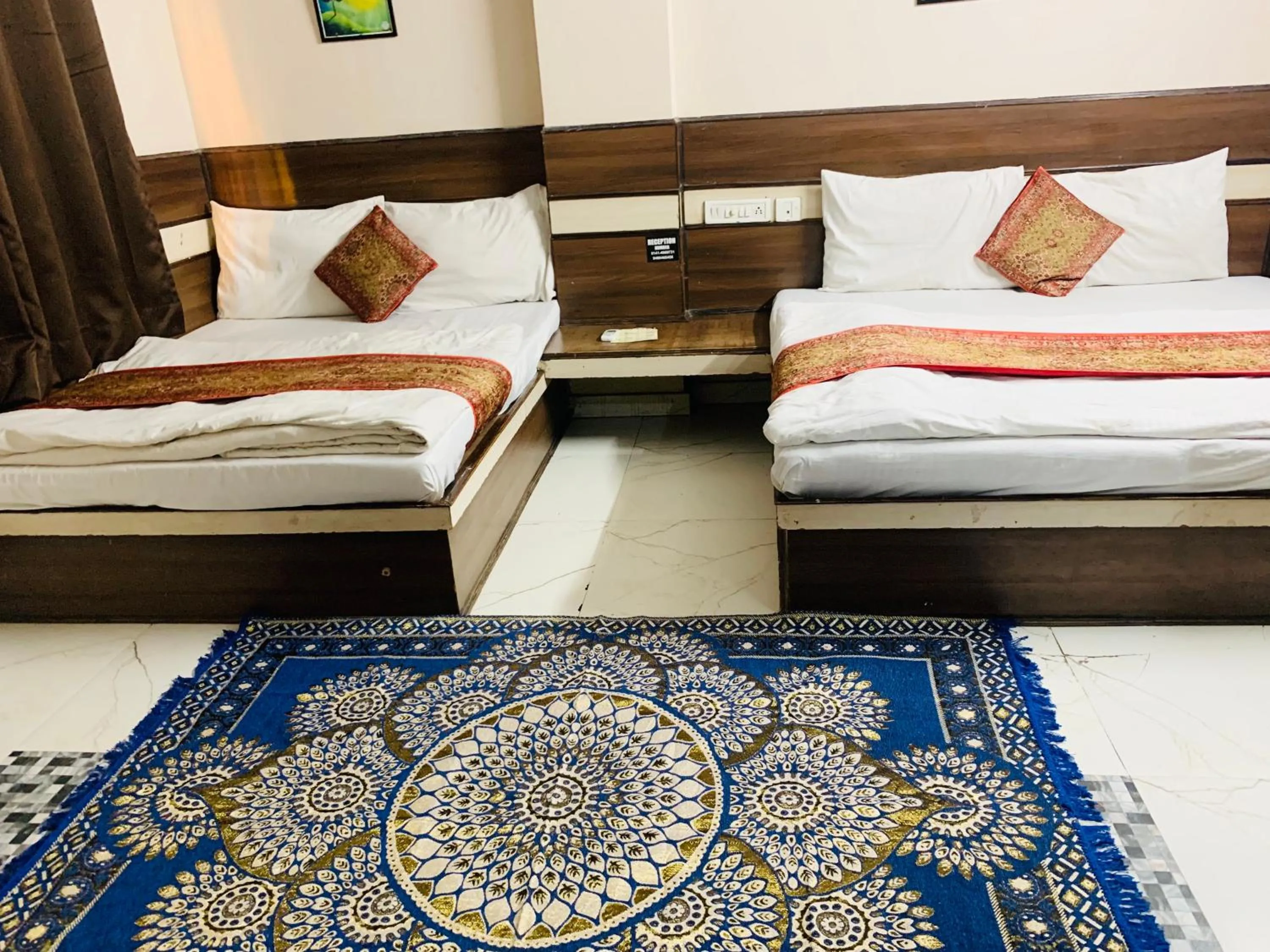 Bed in Hotel Churu Palace