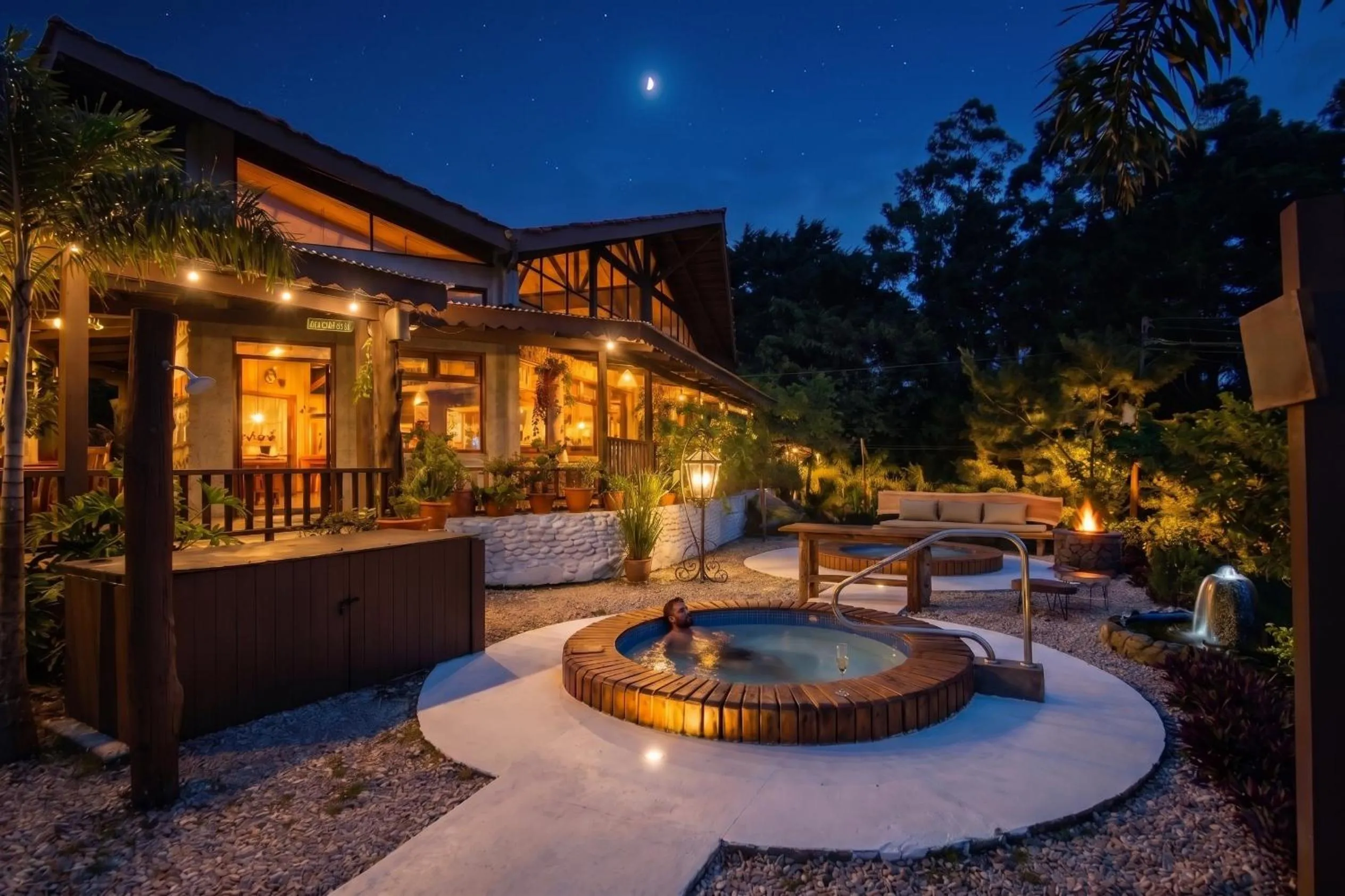Hot Tub in Villa Verde Lodge