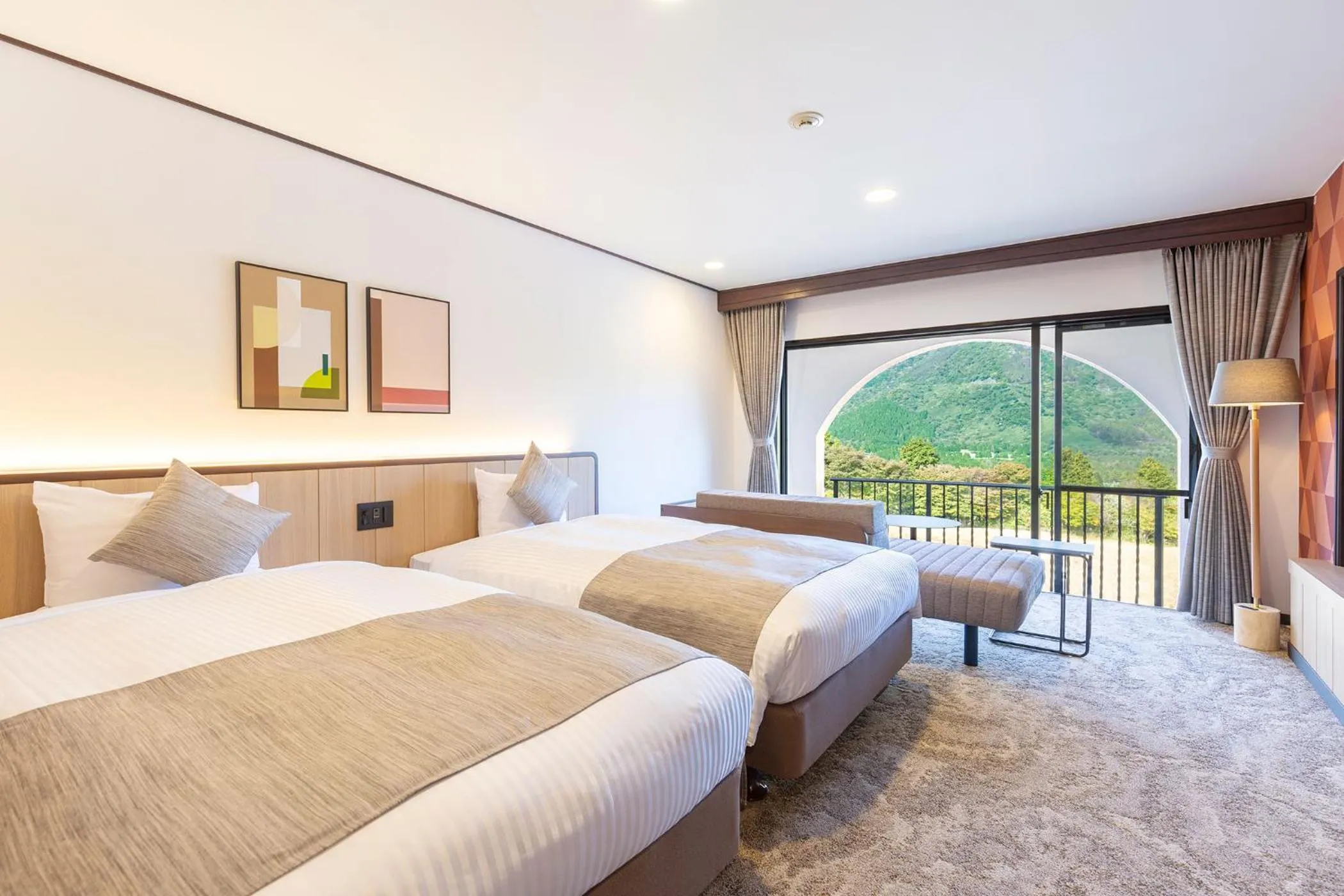 Standard Twin barrier-free room for 3 people - Non-Smoking - Shower Only in TAOYA Hakone