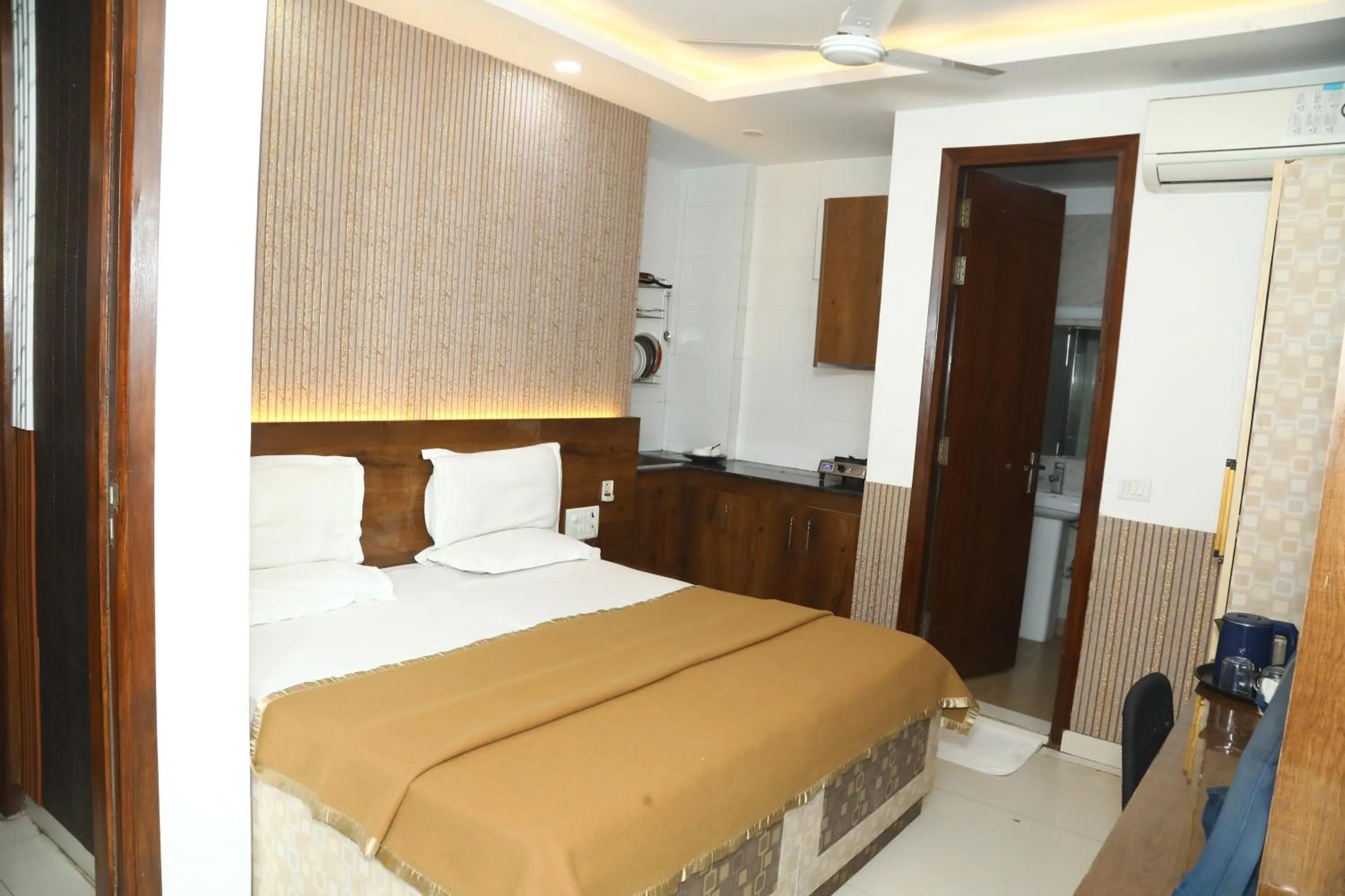 Bedroom, Bed in Flourish Stay Saket near Max Hospital