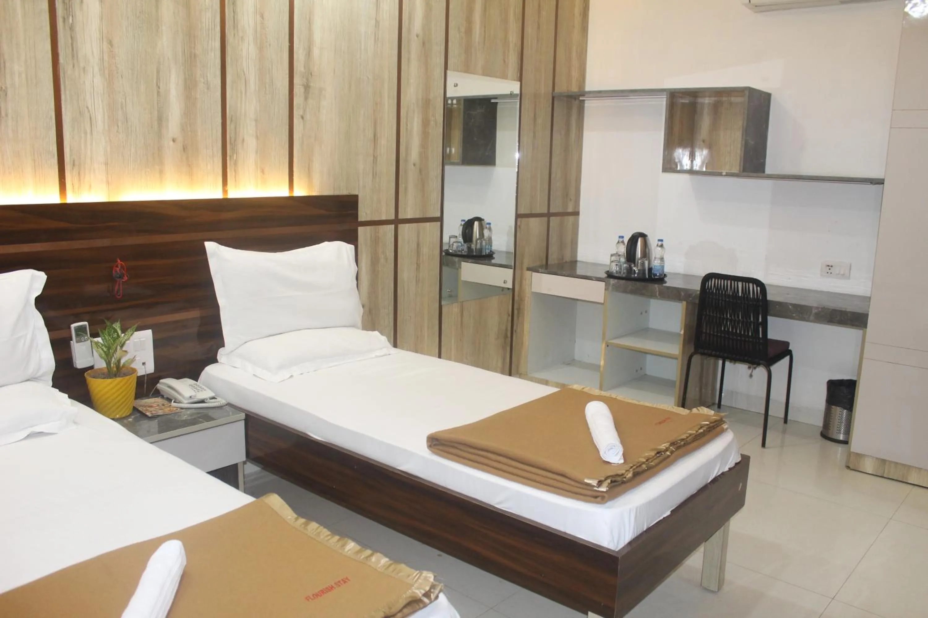 Photo of the whole room, Bed in Flourish Stay Saket near Max Hospital