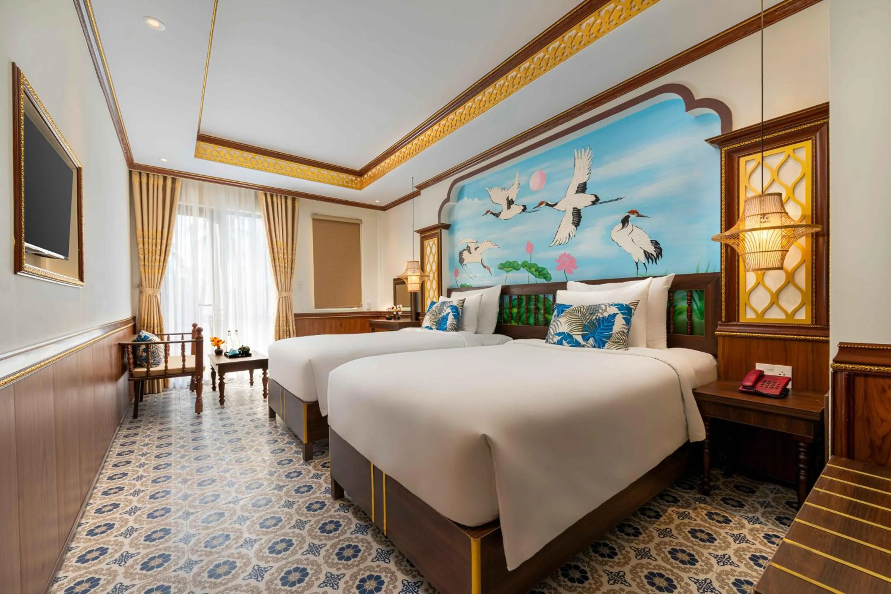 Bed in Soleil by Soluna - A Charming Touch of Hoi An Heritage - formerly Hoi An Babylon Luxury Hotel