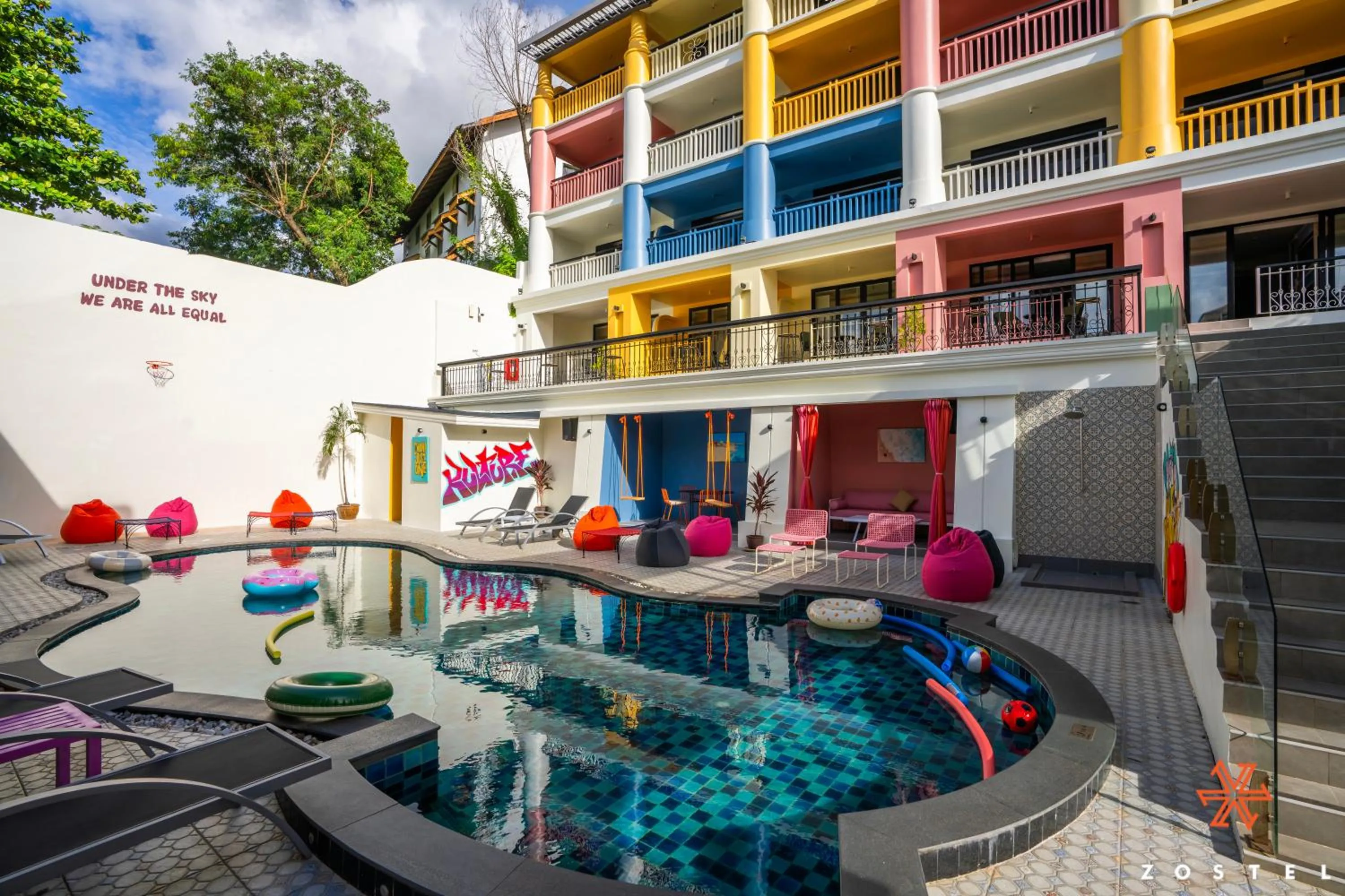 Swimming pool in Zostel Phuket