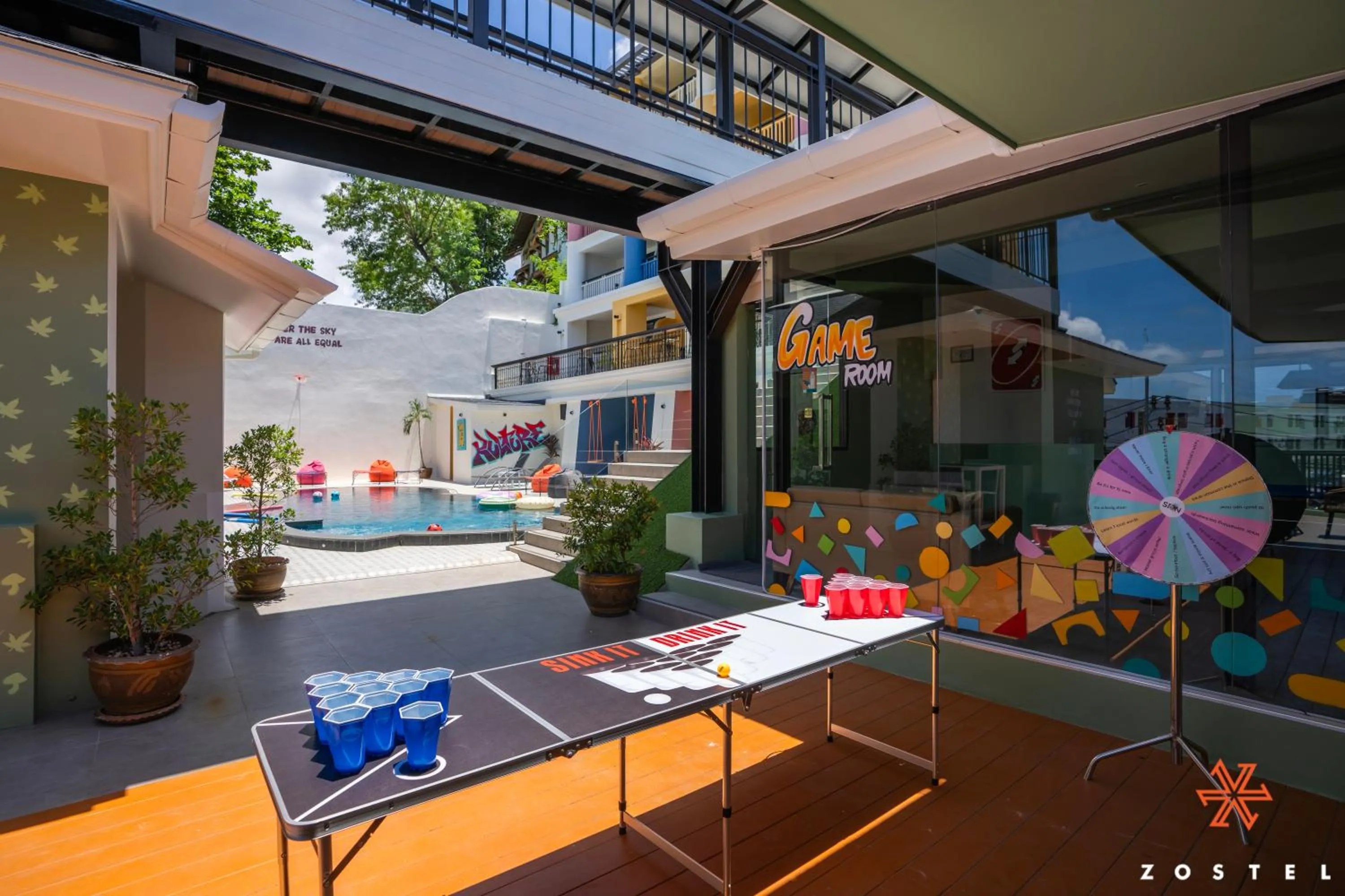 Swimming pool in Zostel Phuket