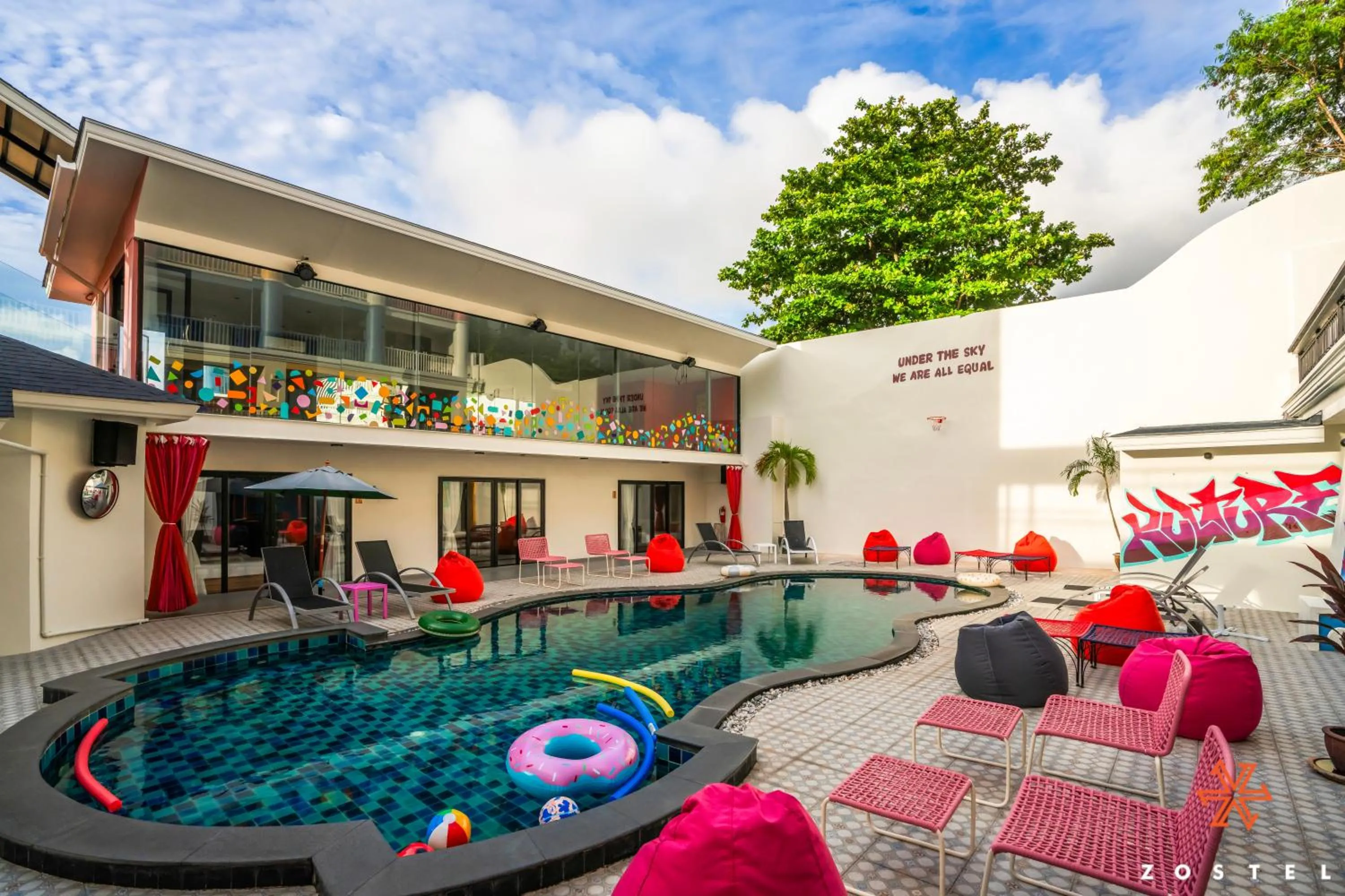 Swimming pool in Zostel Phuket
