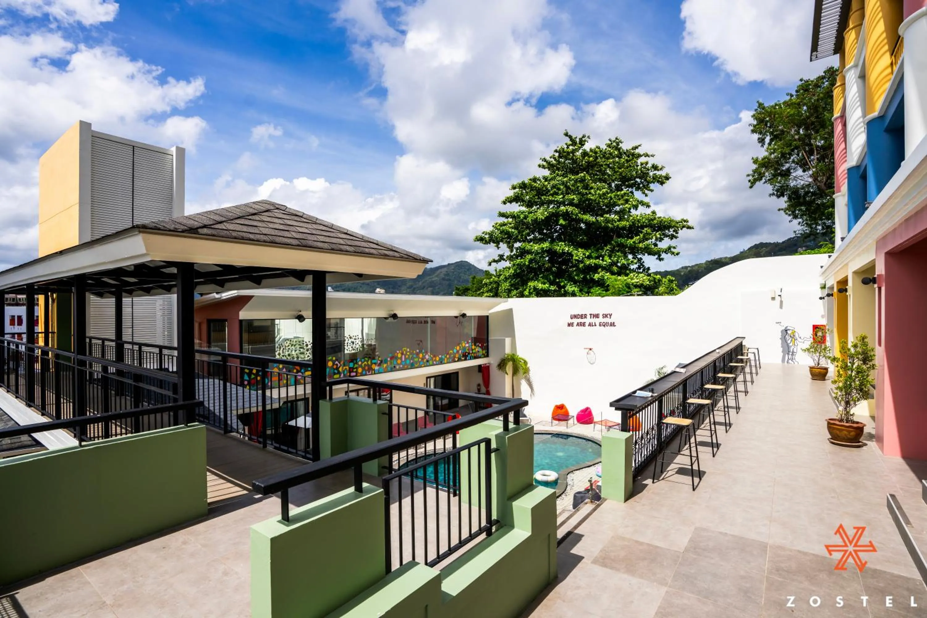 Swimming pool in Zostel Phuket