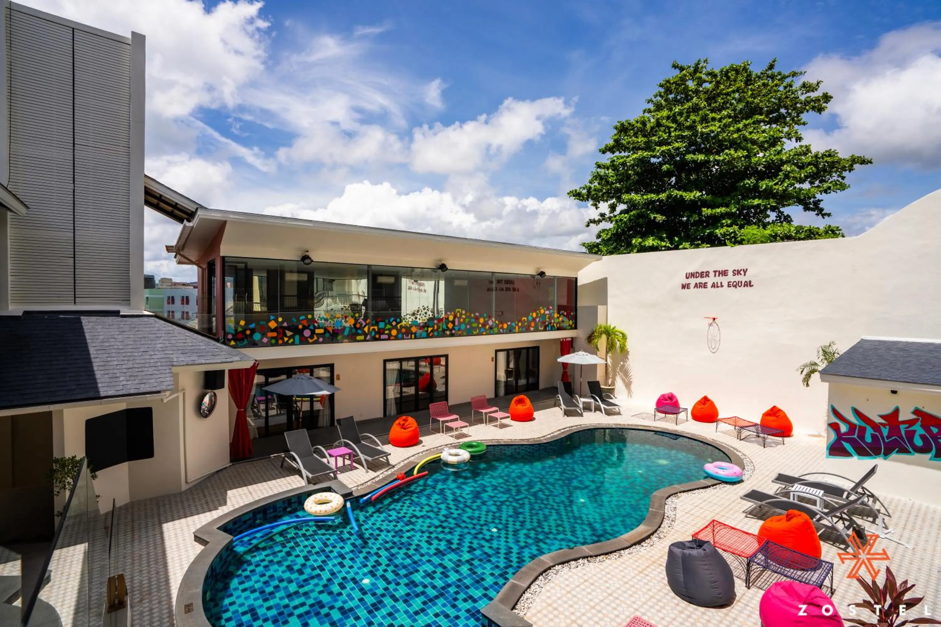 Swimming pool in Zostel Phuket