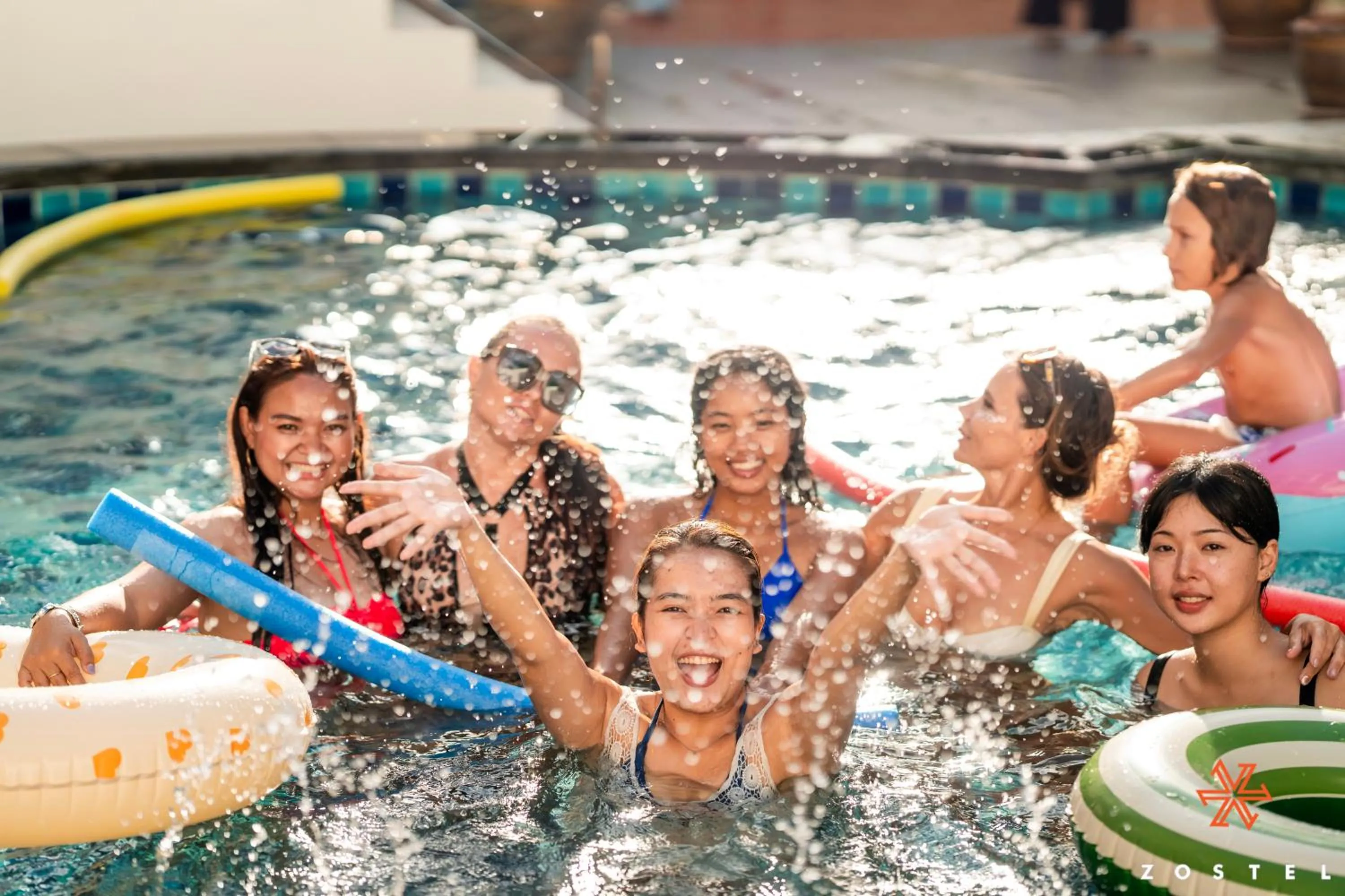 Swimming pool in Zostel Phuket