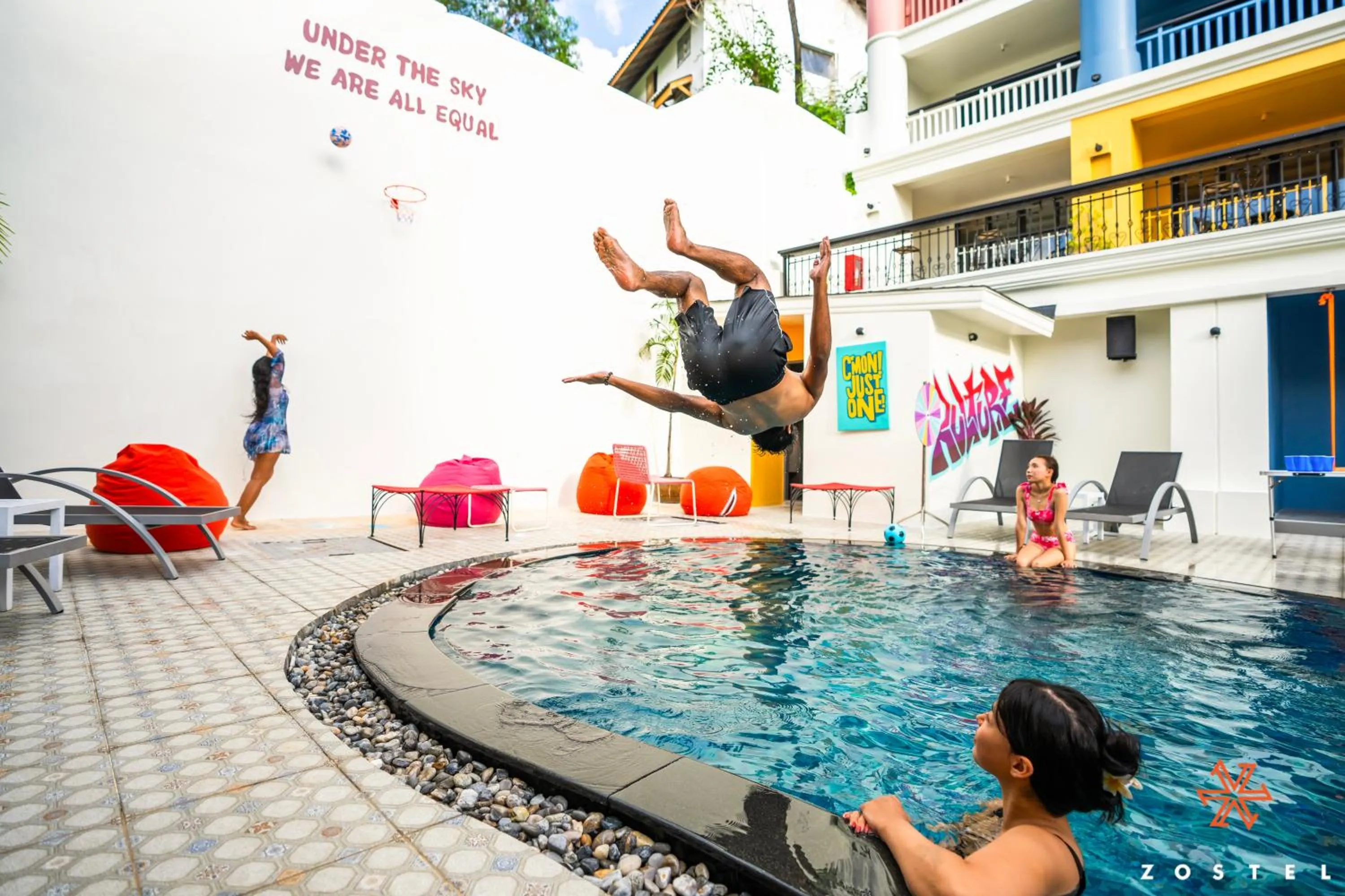 Swimming pool in Zostel Phuket