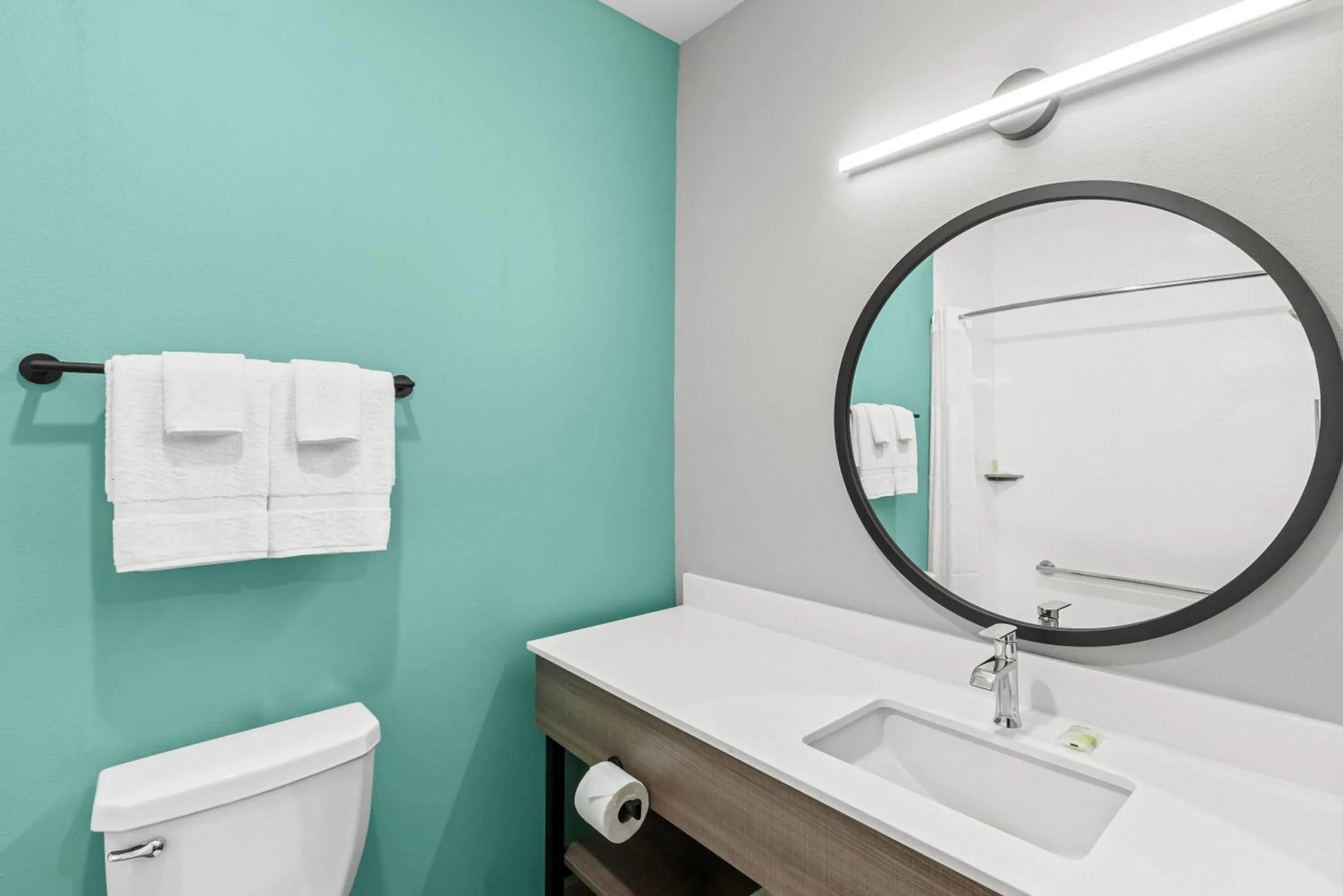 Bathroom in Echo Suites Extended Stay by Wyndham Atlanta-Conyers