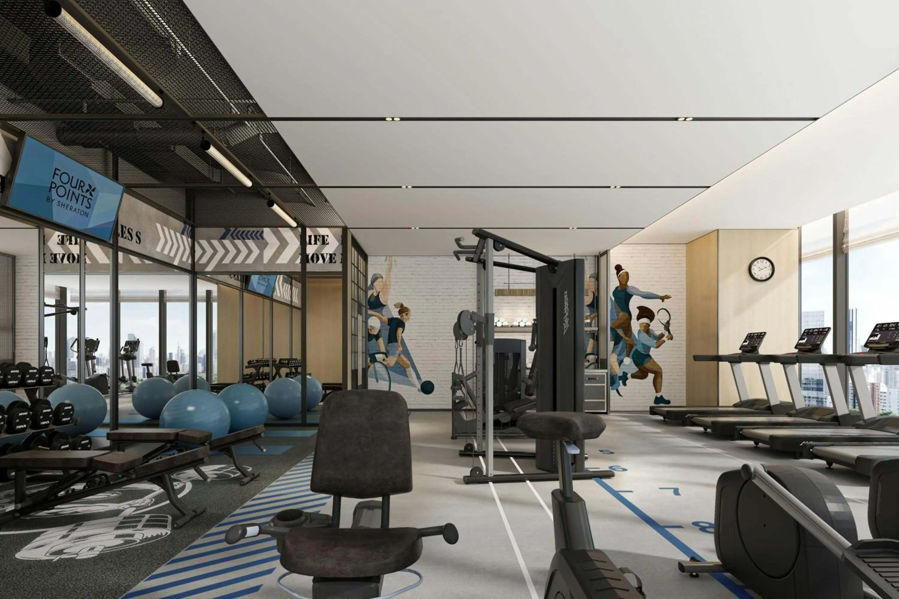 Fitness centre/facilities in Four Points by Sheraton Wuhan Hankou