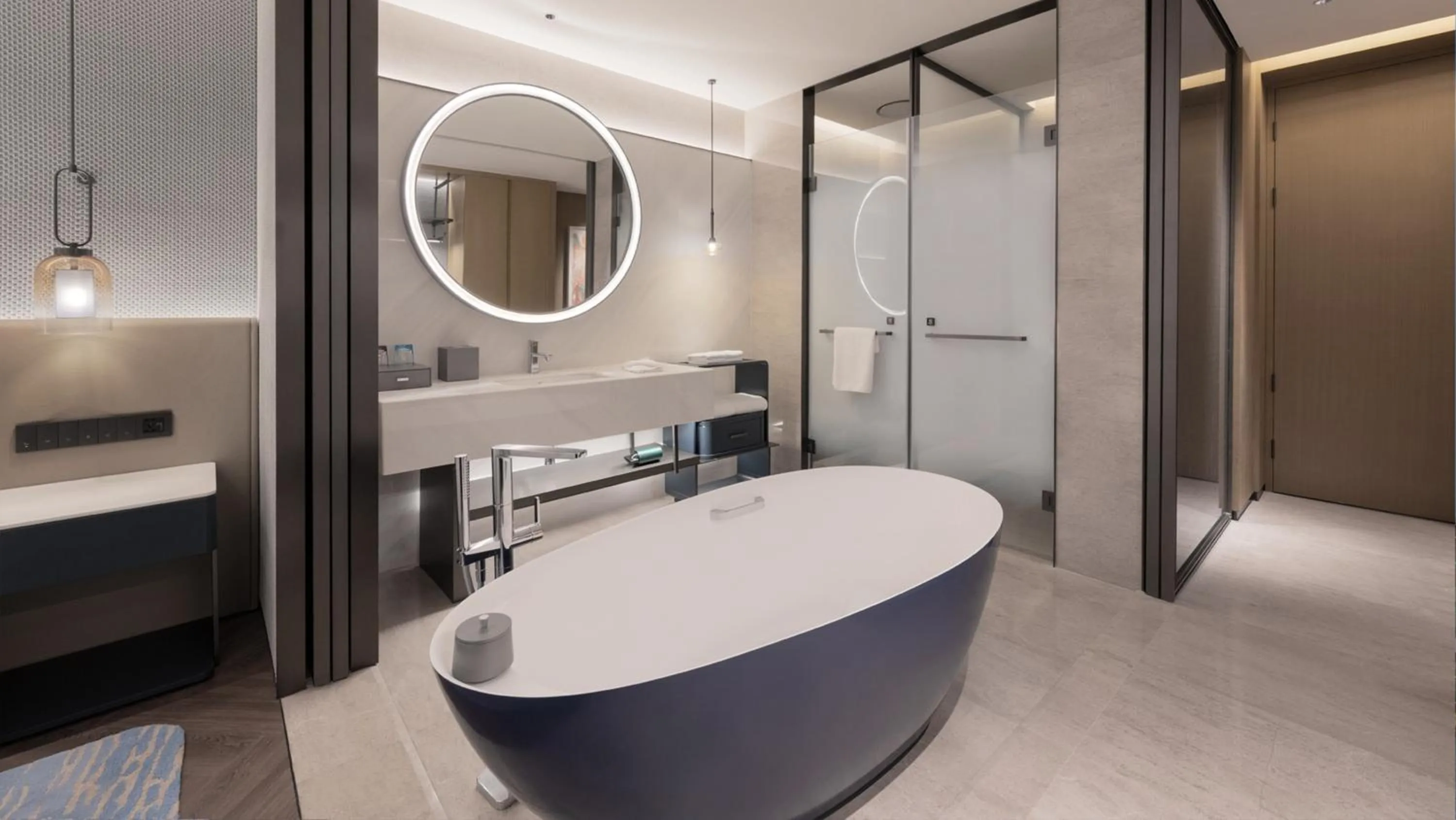 Bathroom in Crowne Plaza Weihai Binhai by IHG