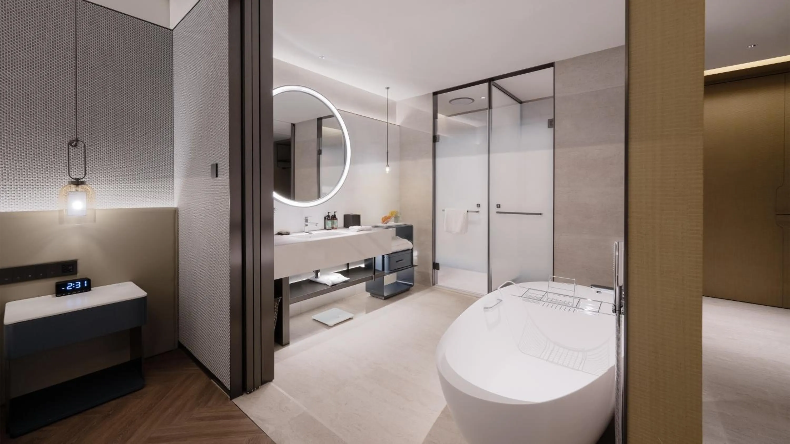 Shower, Bed in Crowne Plaza Weihai Binhai by IHG