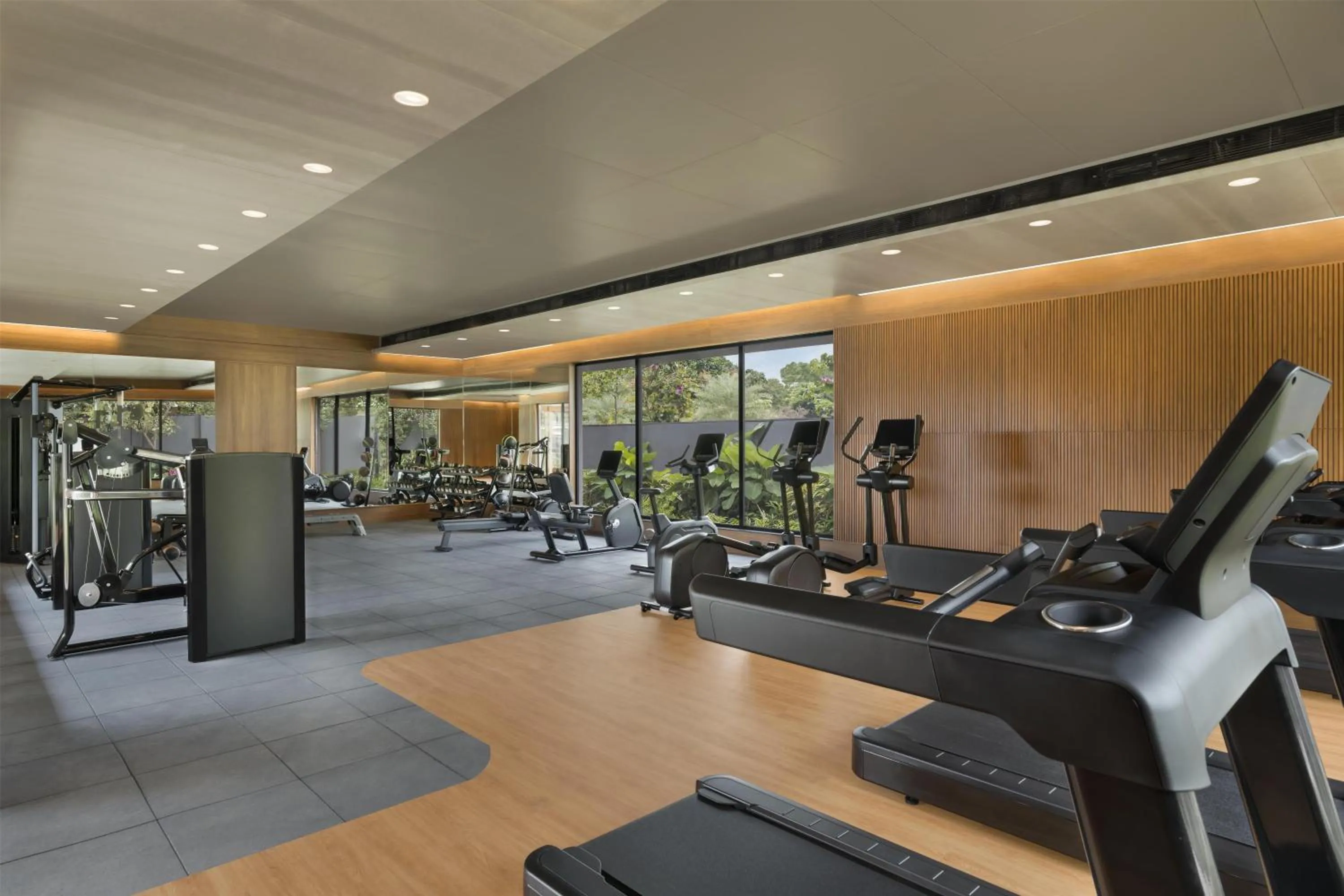 Fitness centre/facilities in Hilton Hyderabad Genome Valley Resort & Spa