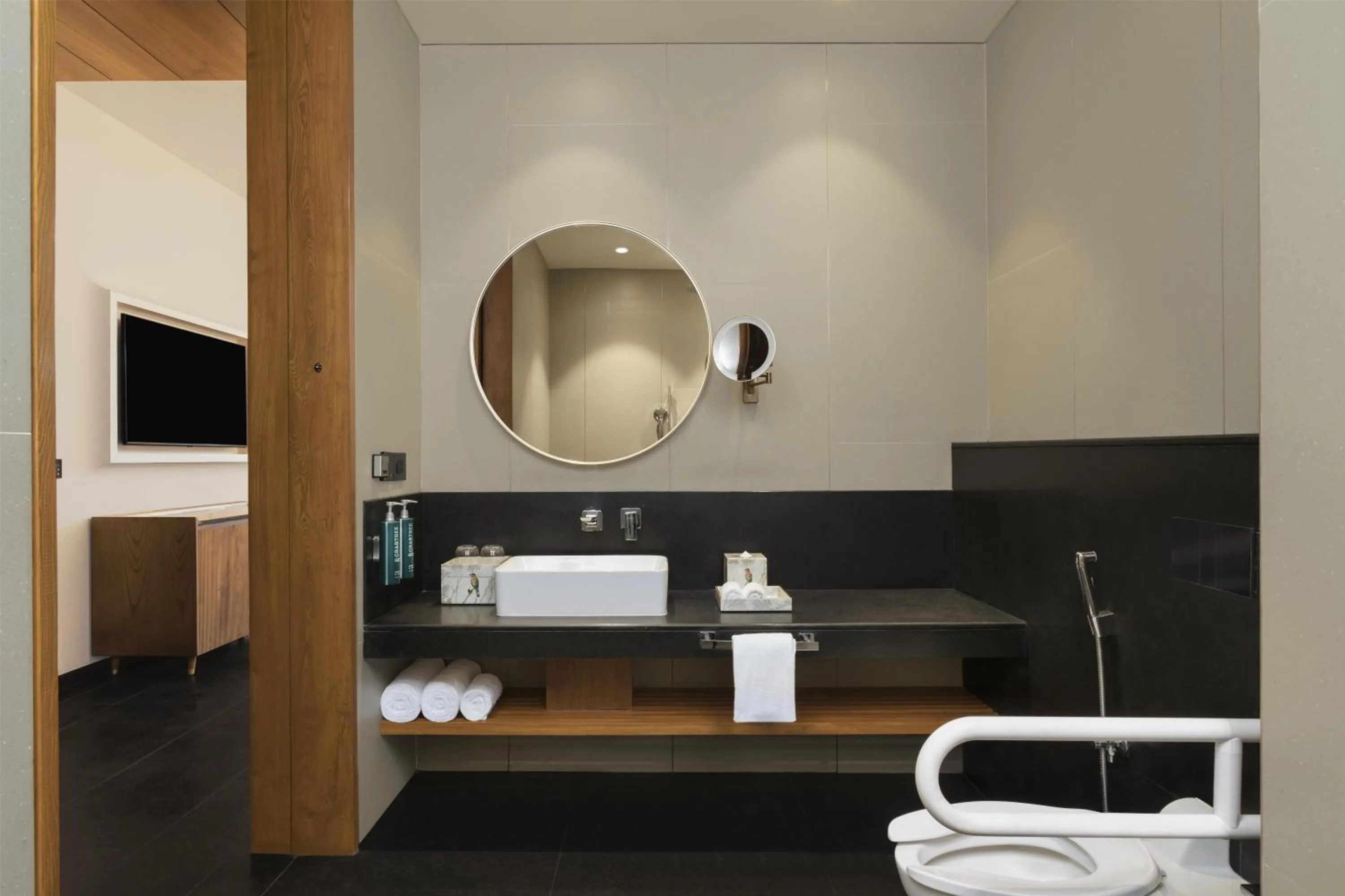 Bathroom in Hilton Hyderabad Genome Valley Resort & Spa