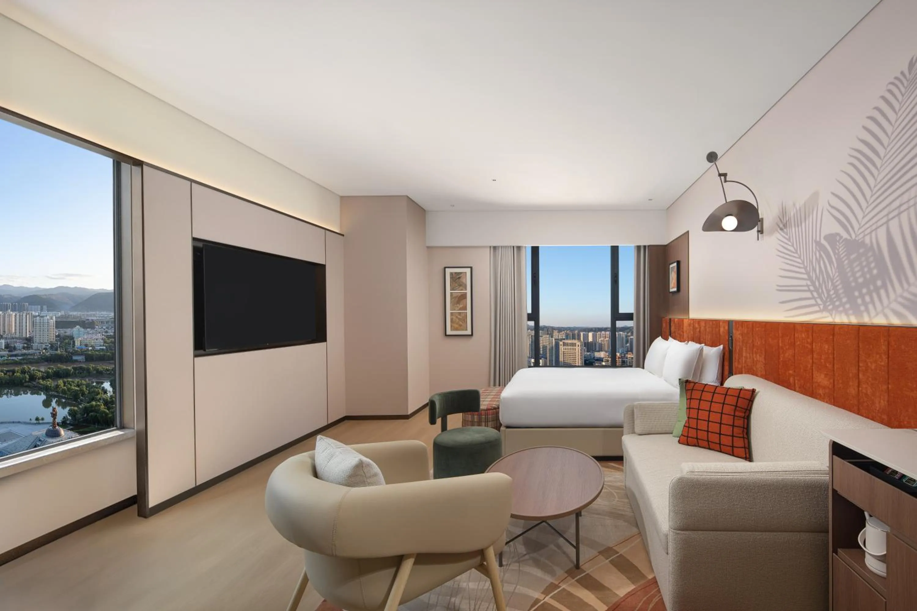 River view, Bed in Hilton Garden Inn Lanzhou Anning