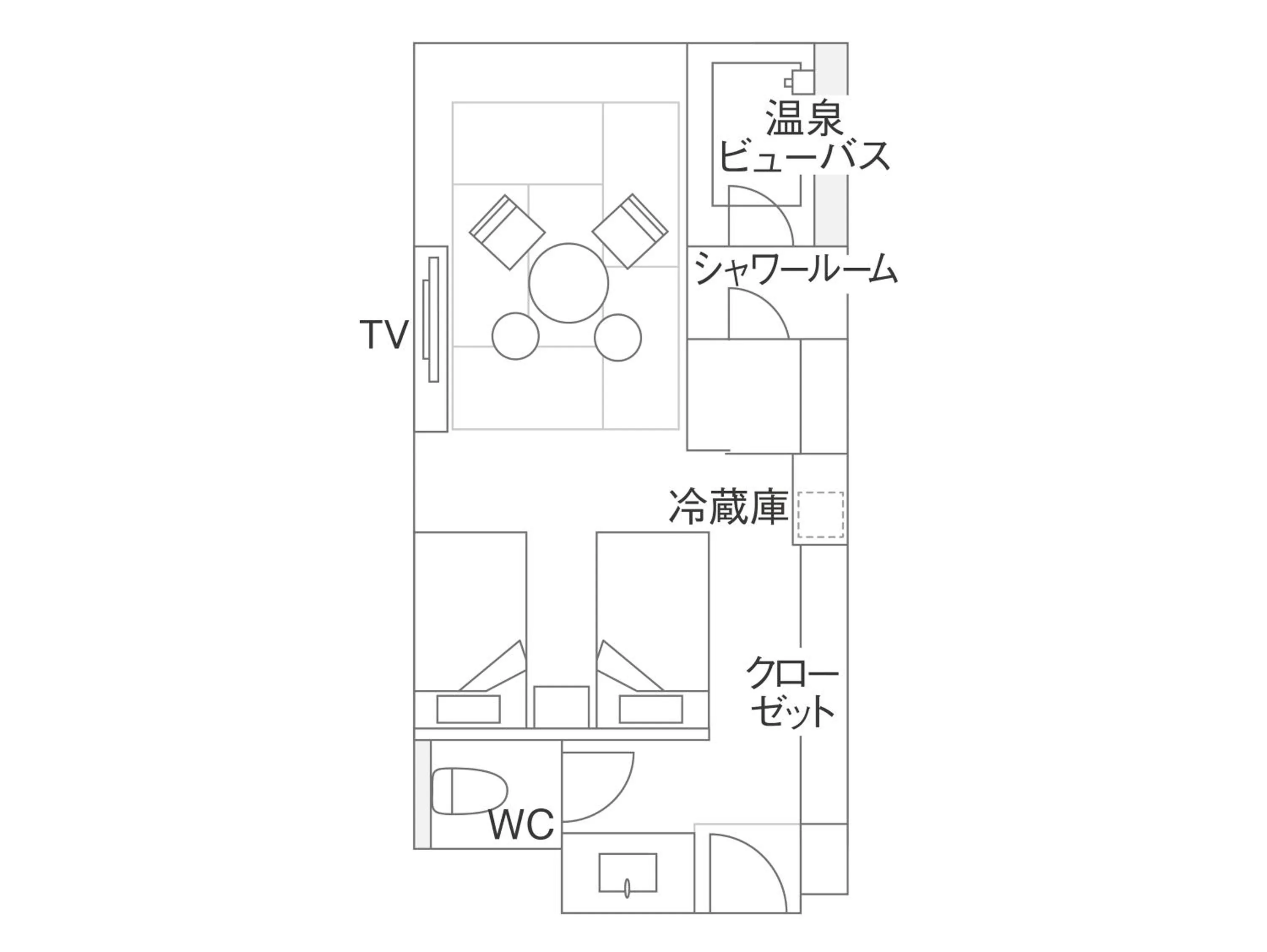 Photo of the whole room in Karuizawa Marriott Hotel