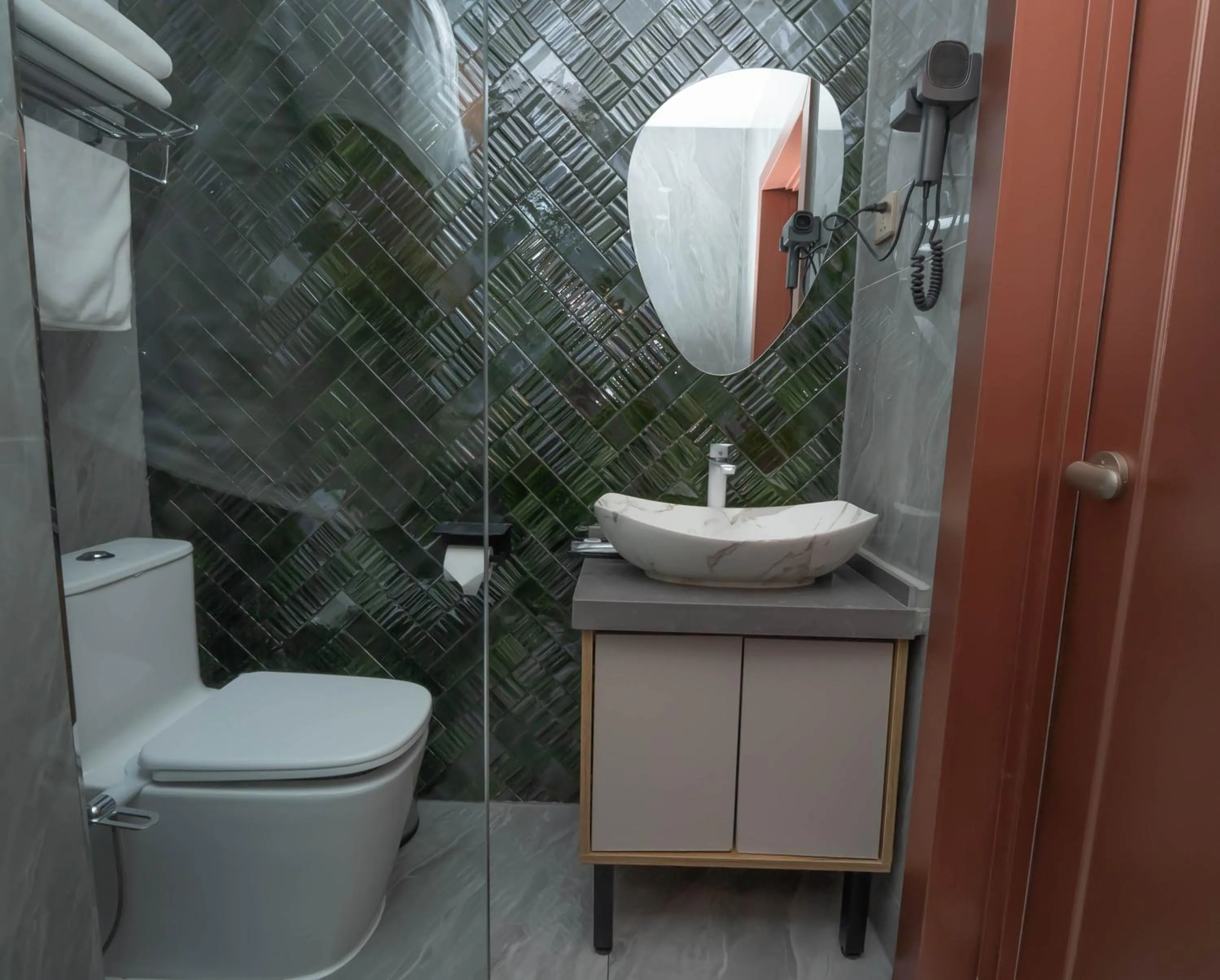 Toilet in Amgun Hotel Ulaanbaatar