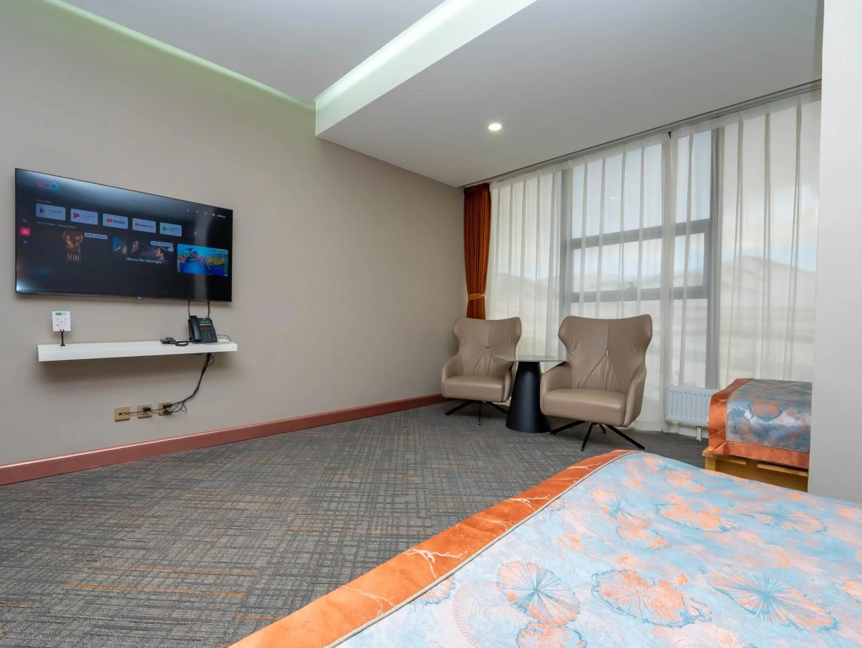 TV and multimedia, Bed in Amgun Hotel Ulaanbaatar