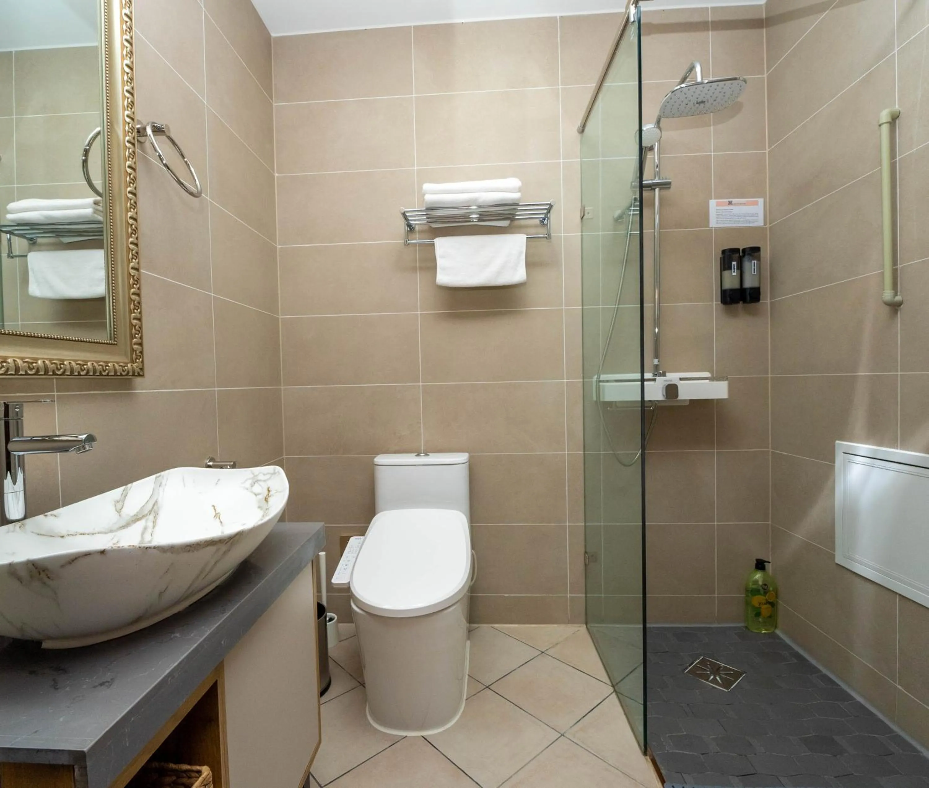 Shower in Amgun Hotel Ulaanbaatar