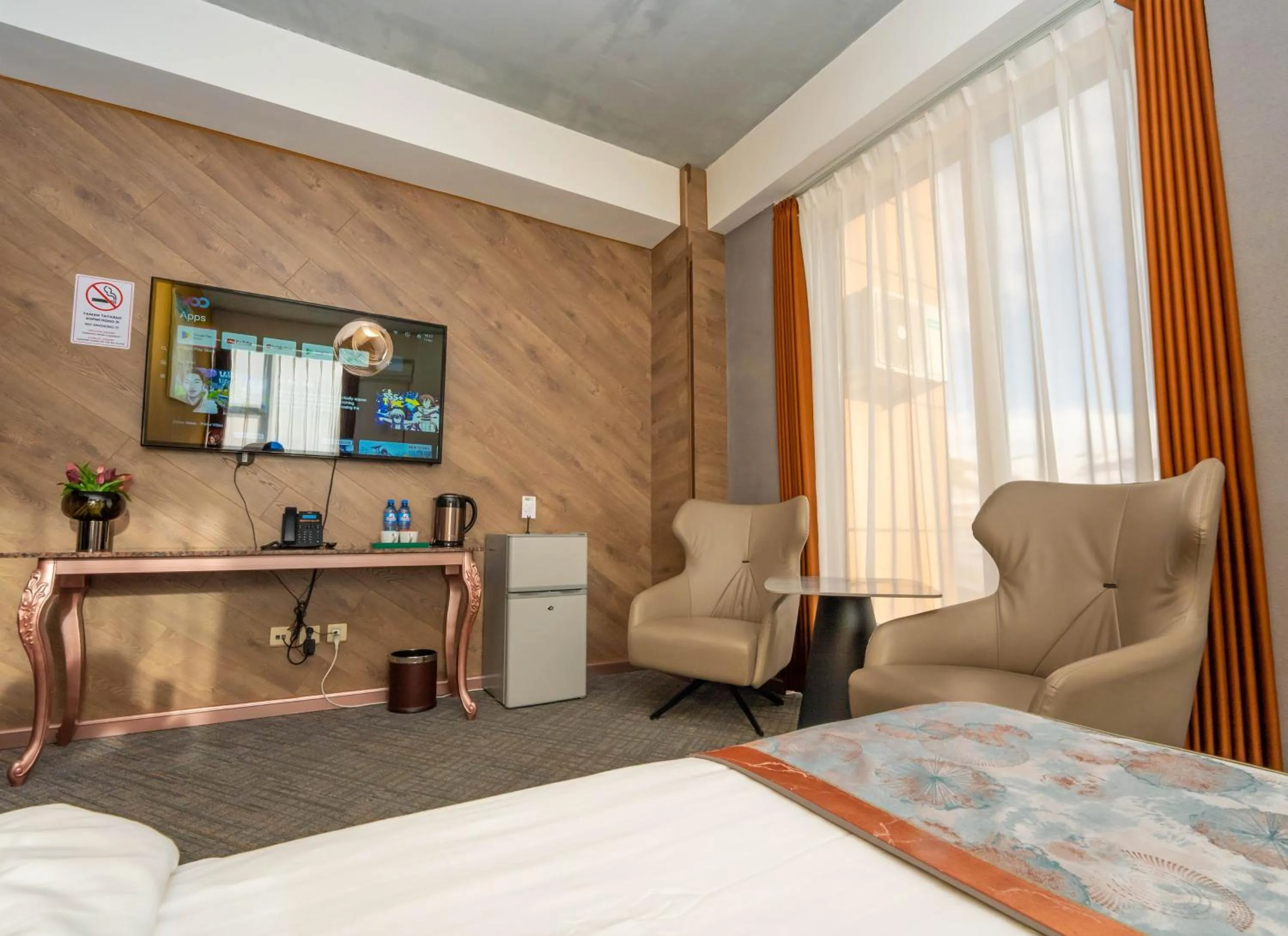 TV and multimedia, Bed in Amgun Hotel Ulaanbaatar