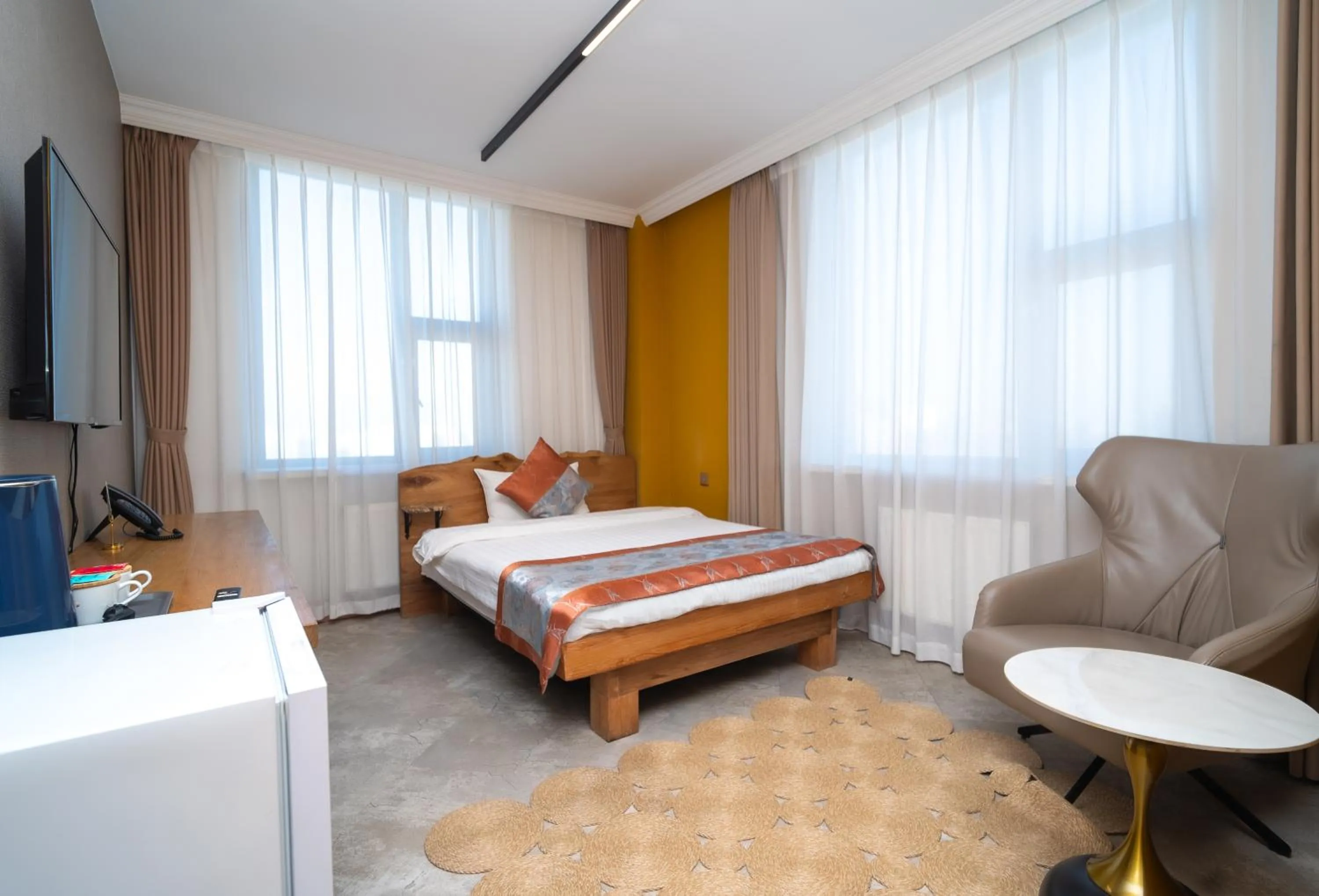Bed in Amgun Hotel Ulaanbaatar