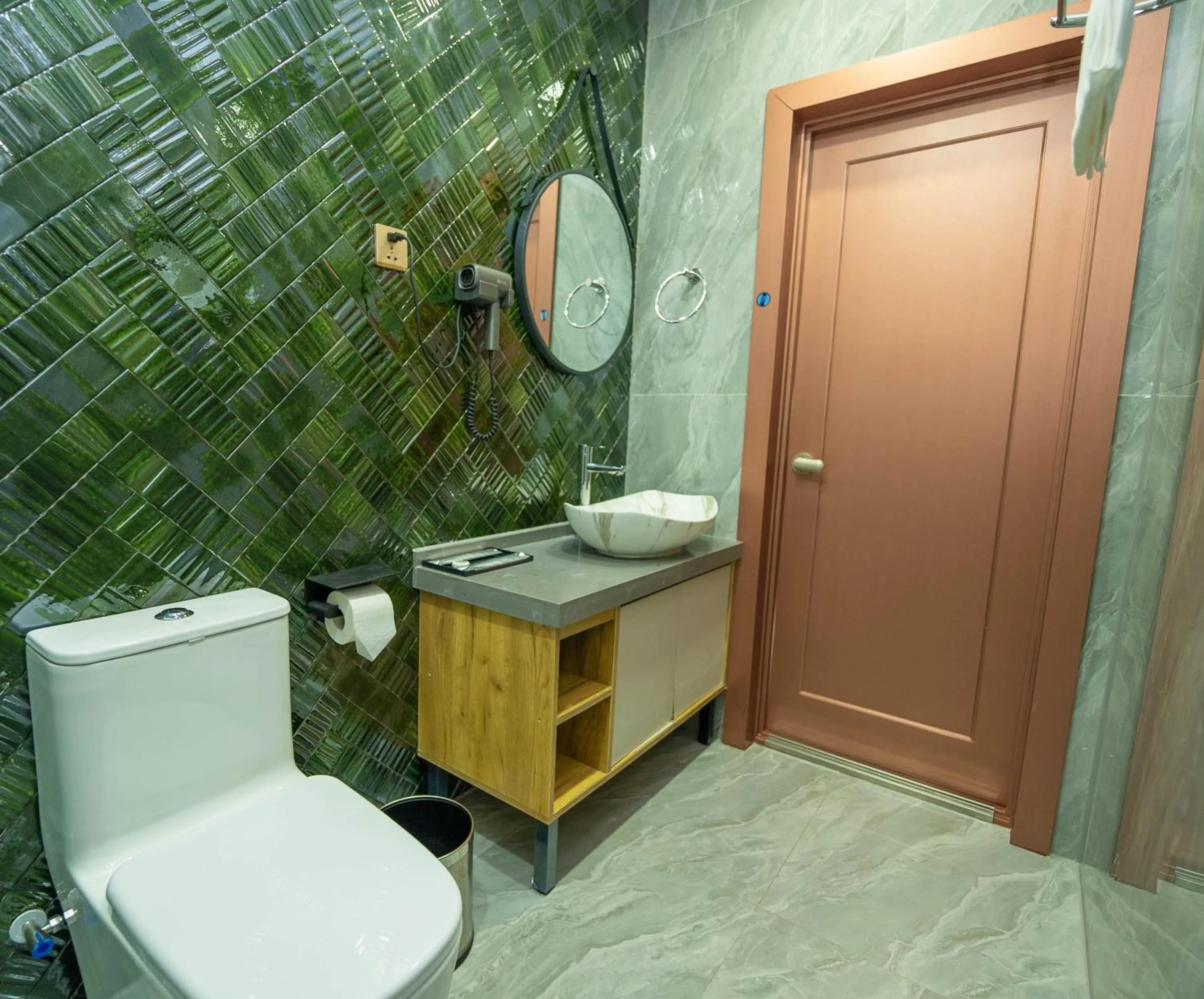 Toilet in Amgun Hotel Ulaanbaatar