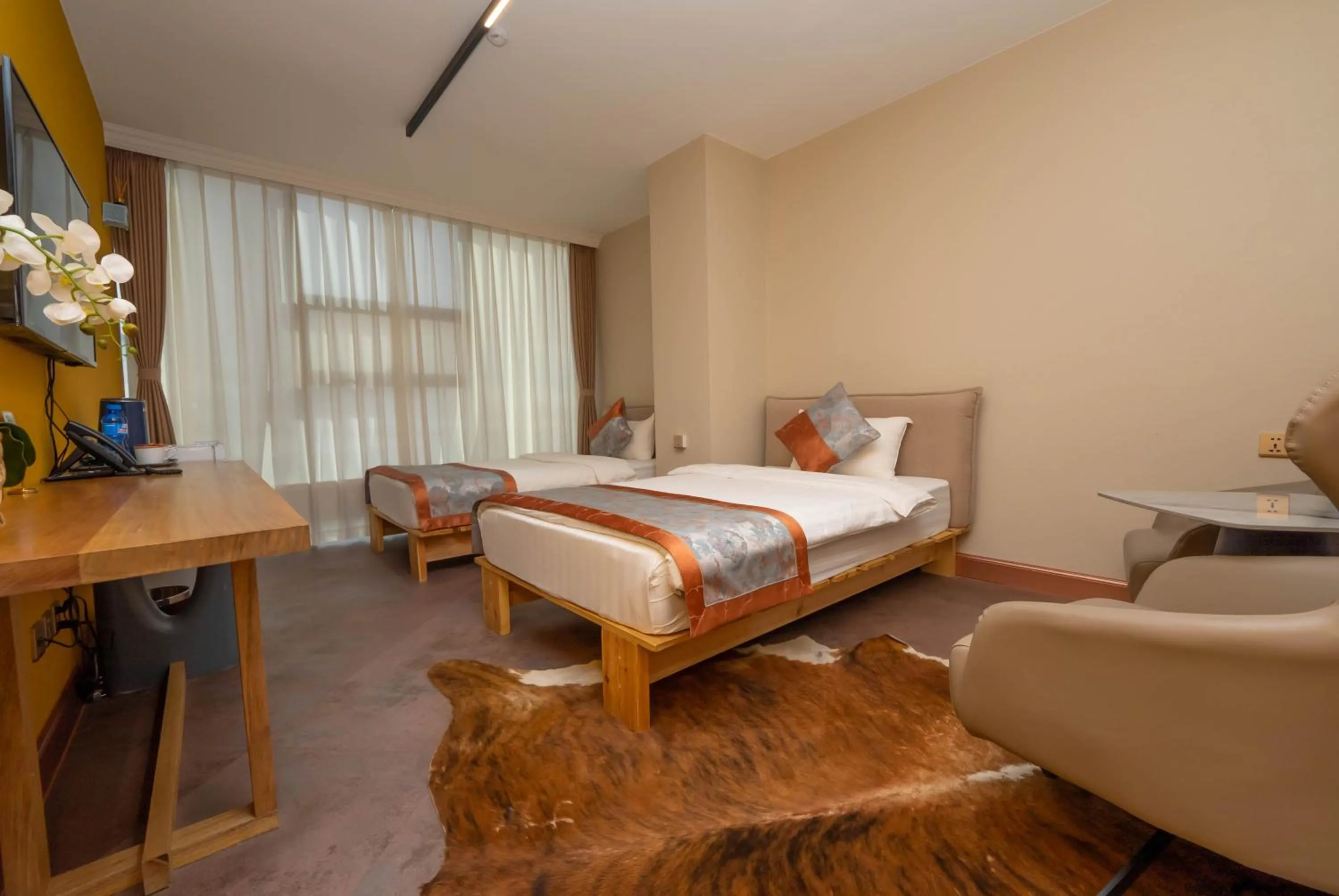 Bed in Amgun Hotel Ulaanbaatar