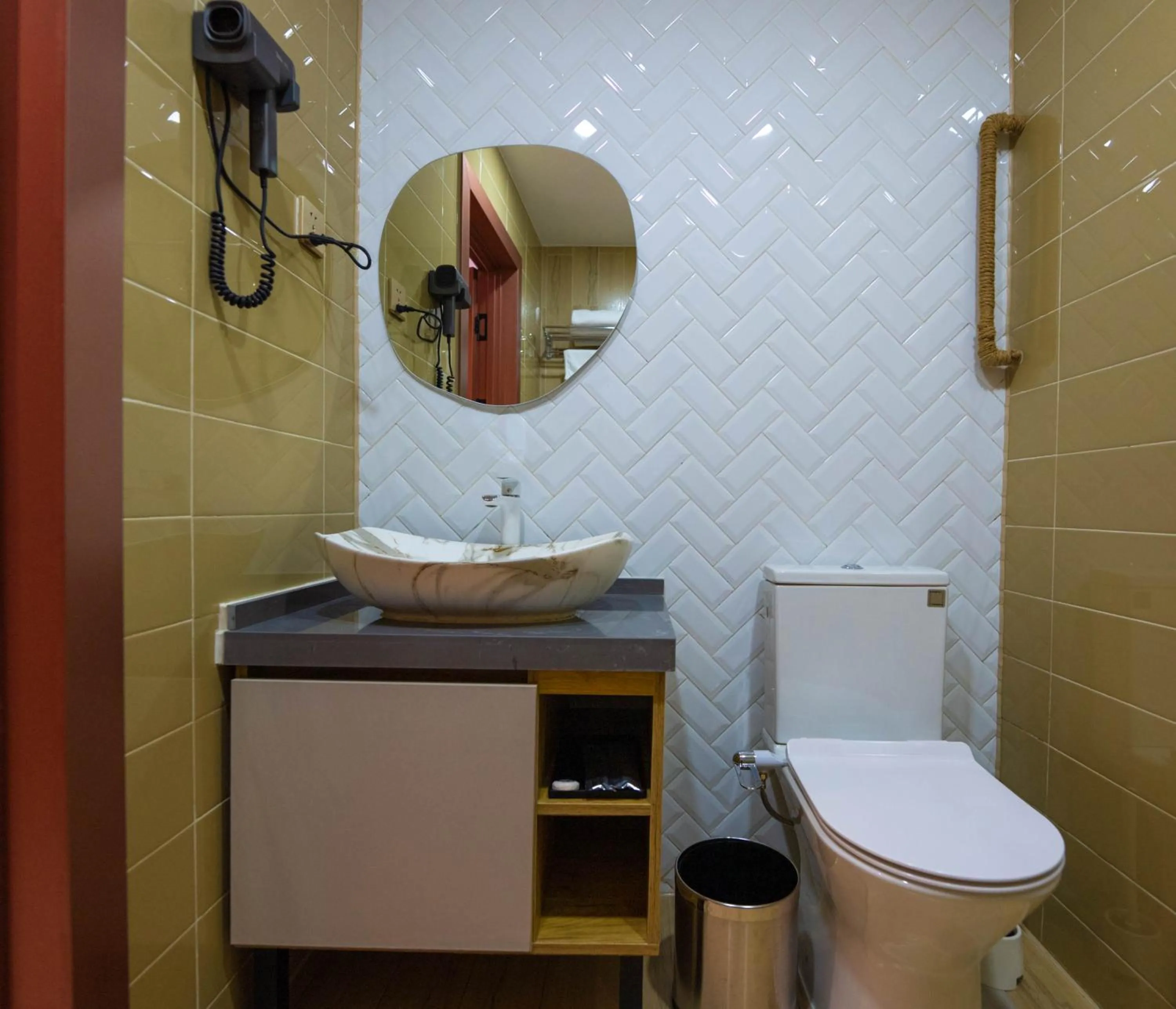 Toilet in Amgun Hotel Ulaanbaatar