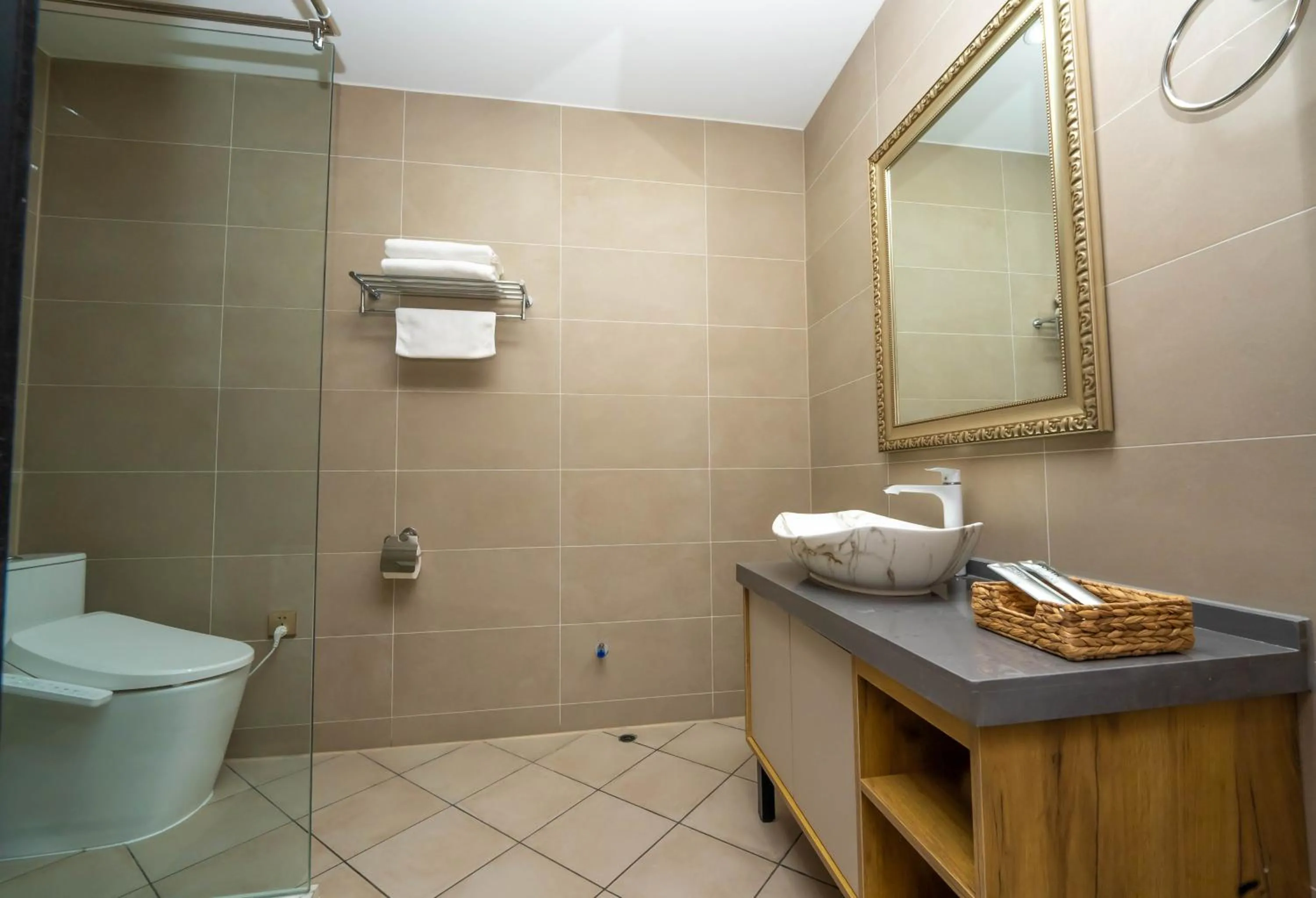 Shower in Amgun Hotel Ulaanbaatar
