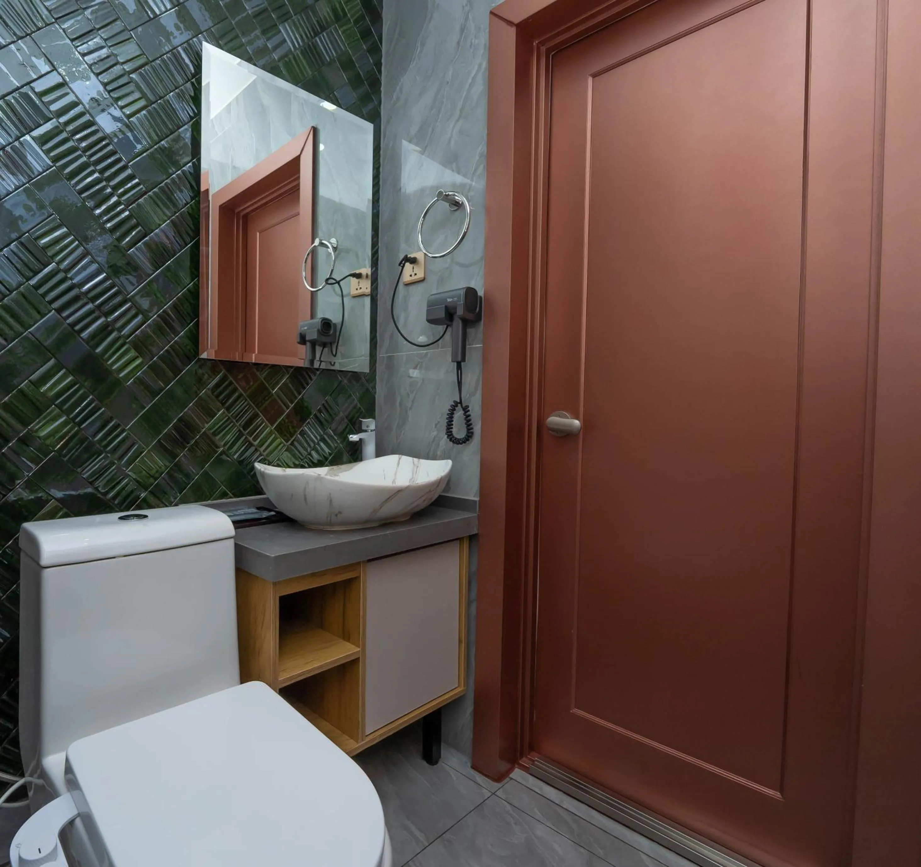 Toilet in Amgun Hotel Ulaanbaatar