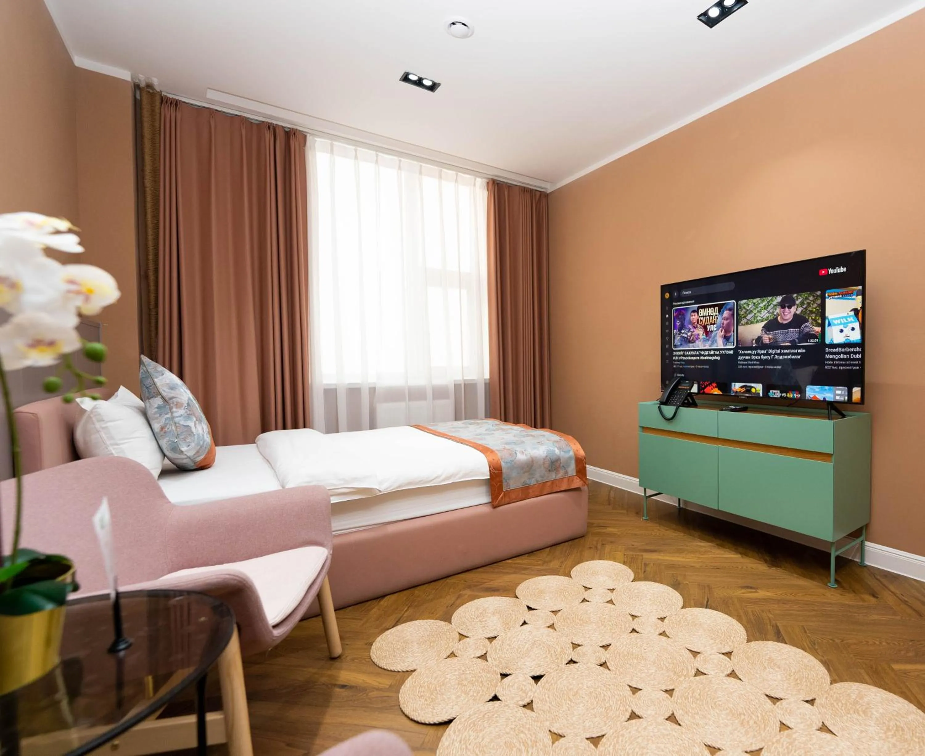 Bed in Amgun Hotel Ulaanbaatar