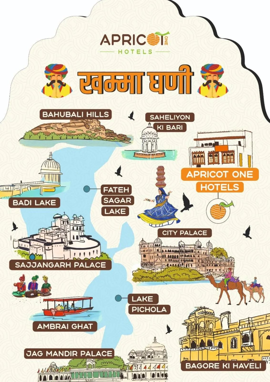 Text overlay in Hotel Apricot One - Udaipur