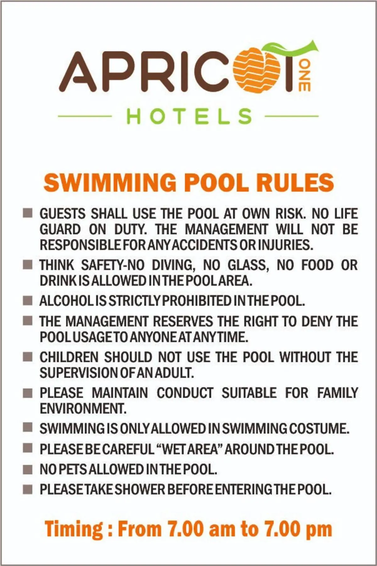 Swimming pool in Hotel Apricot One - Udaipur
