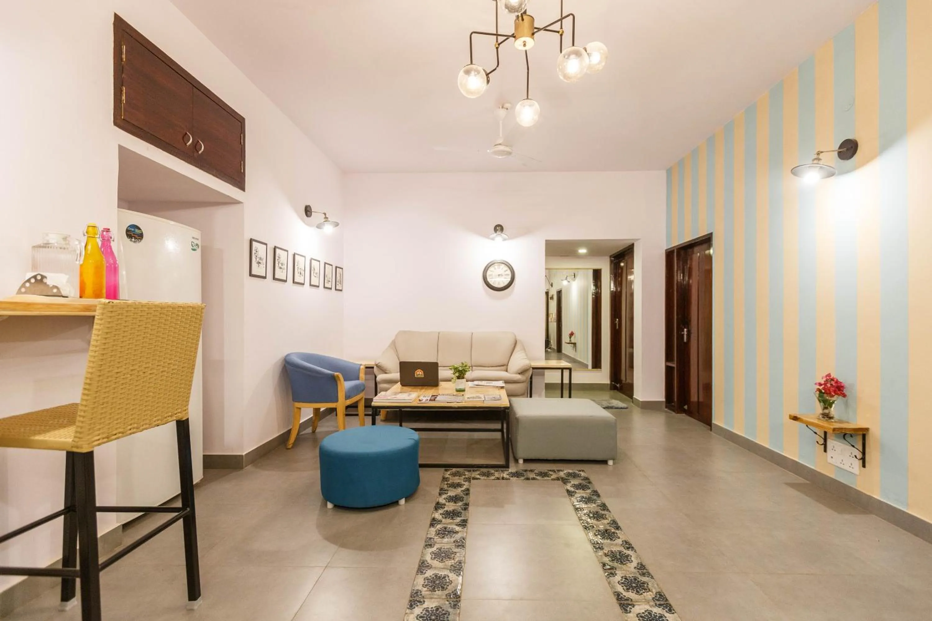 Seating area in Locul Uptown - Near Bangalore Palace Grounds