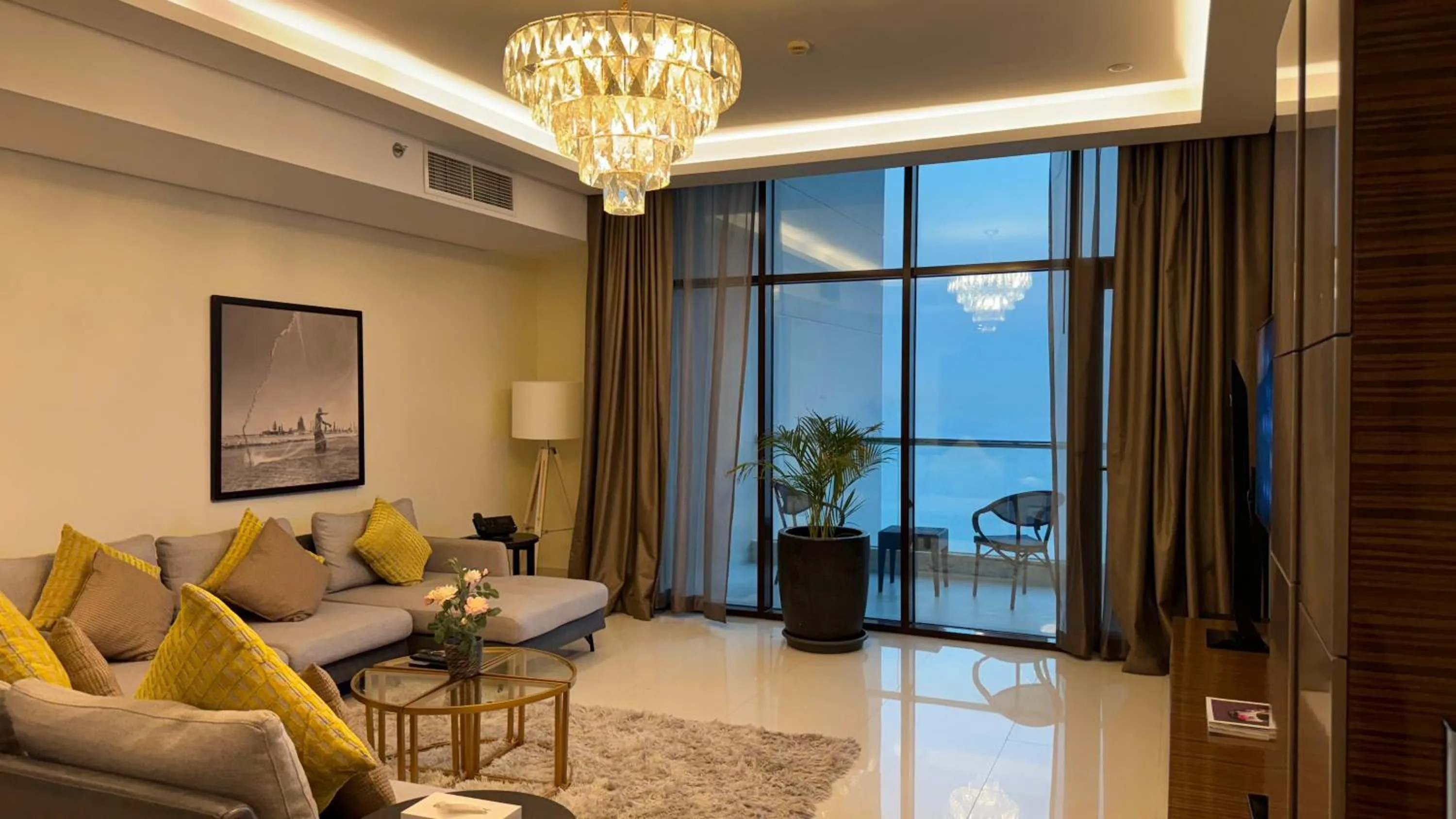 Living room in Lagoona Beach Luxury Resort and Spa