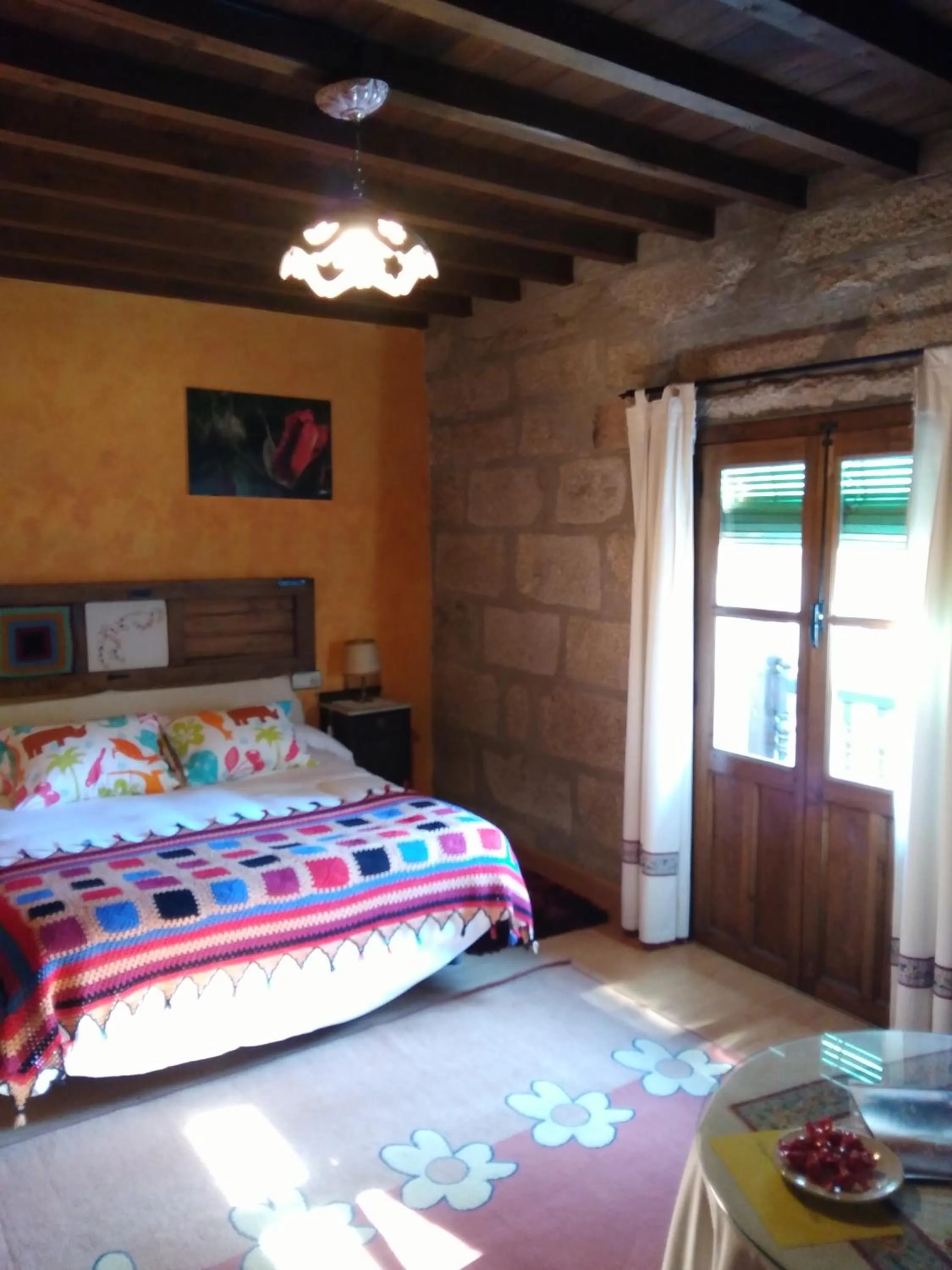 Decorative detail, Bed in Antigua Posada, Valle del Jerte