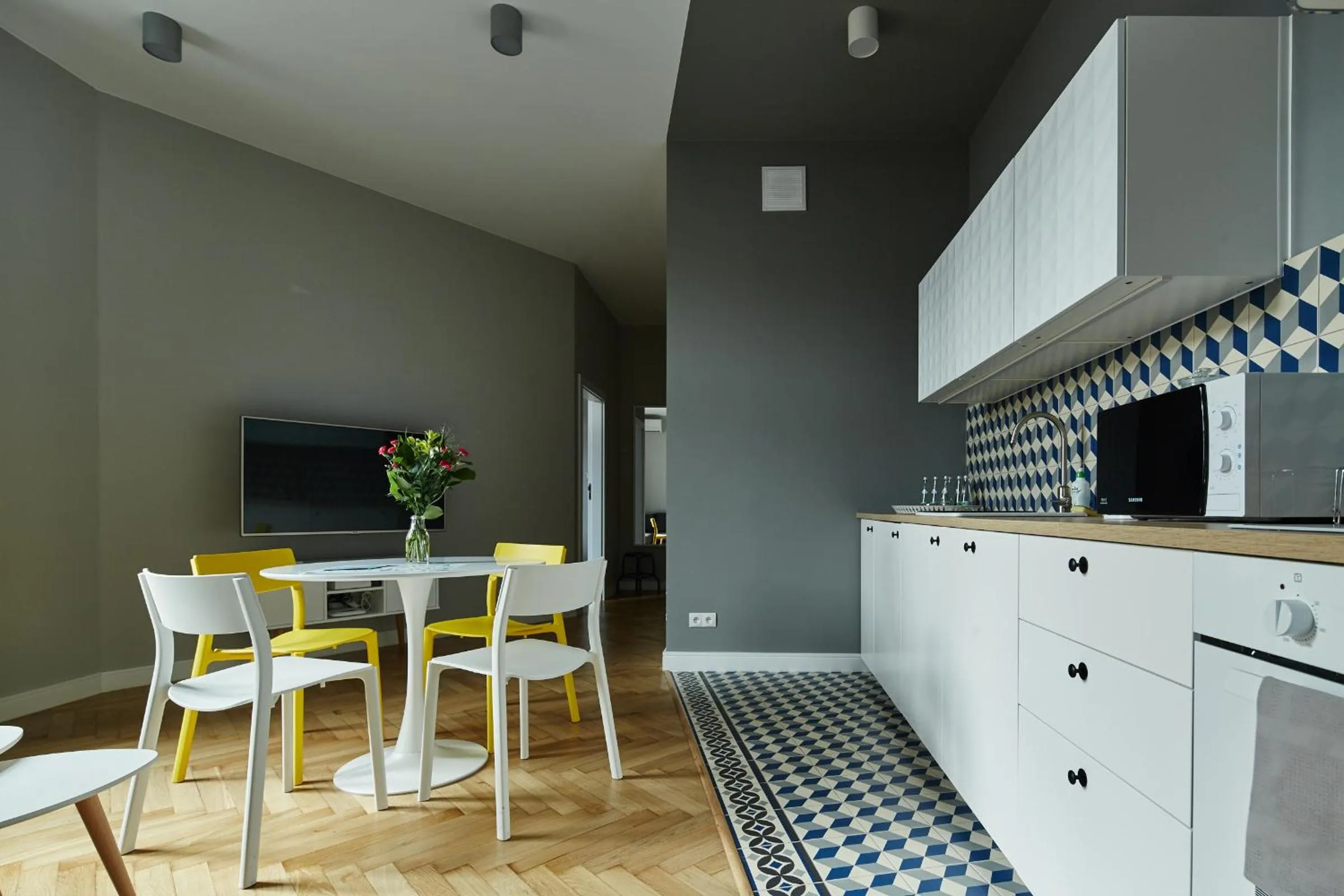 Kitchen or kitchenette in PlayRoom Aparthotel